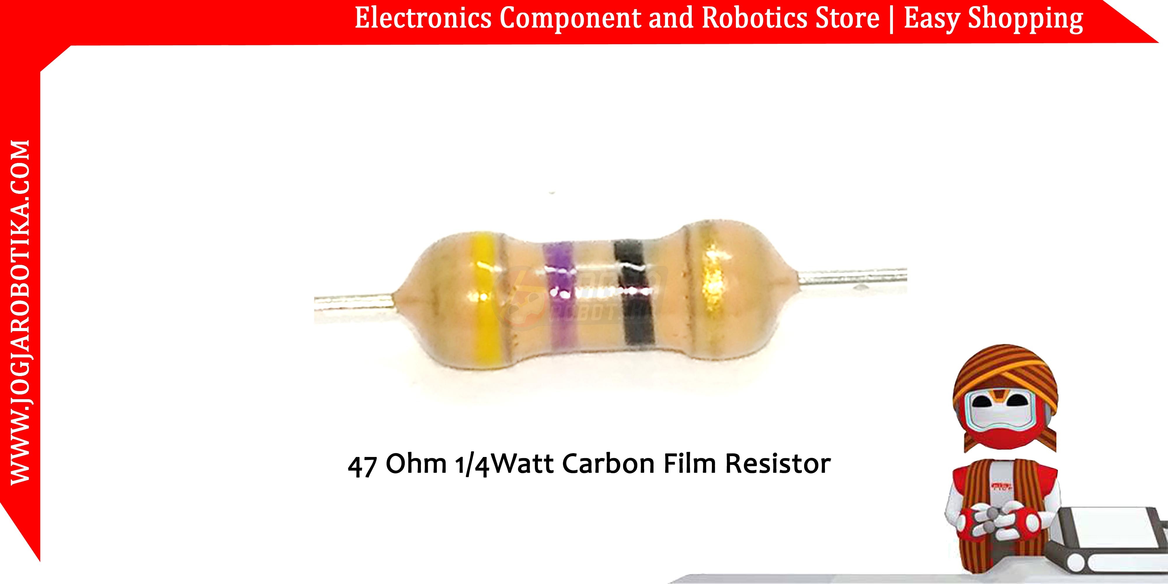 47 Ohm 1/4Watt Carbon Film Resistor