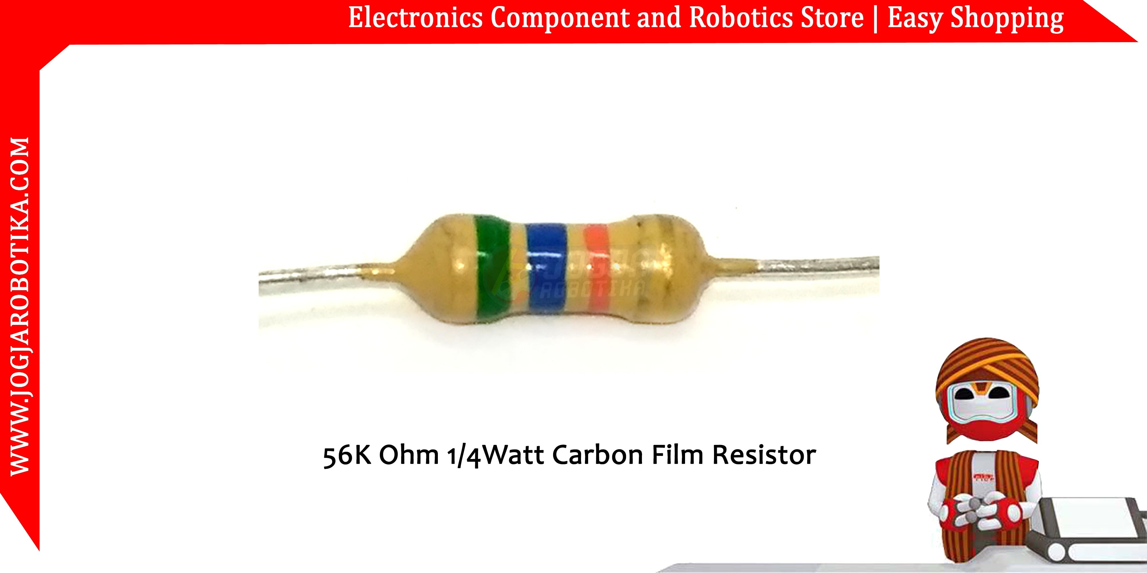 56K Ohm 1/4Watt Carbon Film Resistor