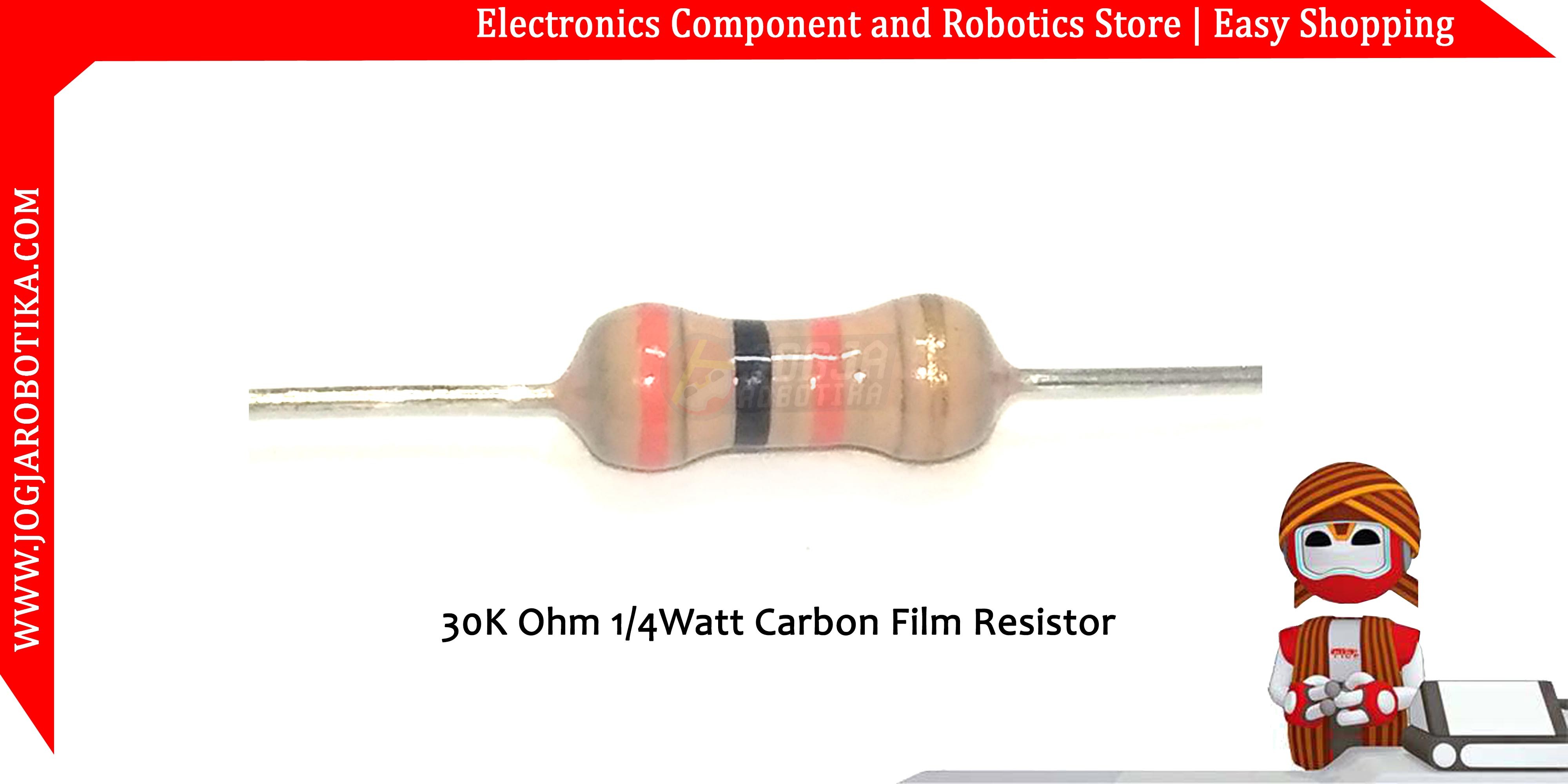 30K Ohm 1/4Watt Carbon Film Resistor