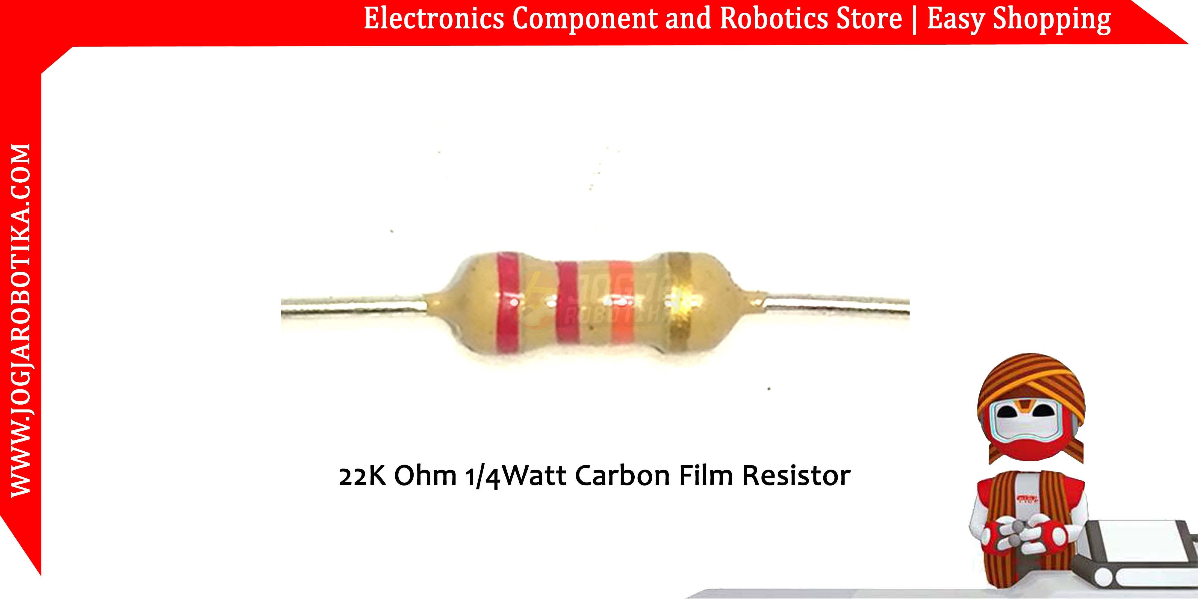 22K Ohm 1/4Watt Carbon Film Resistor