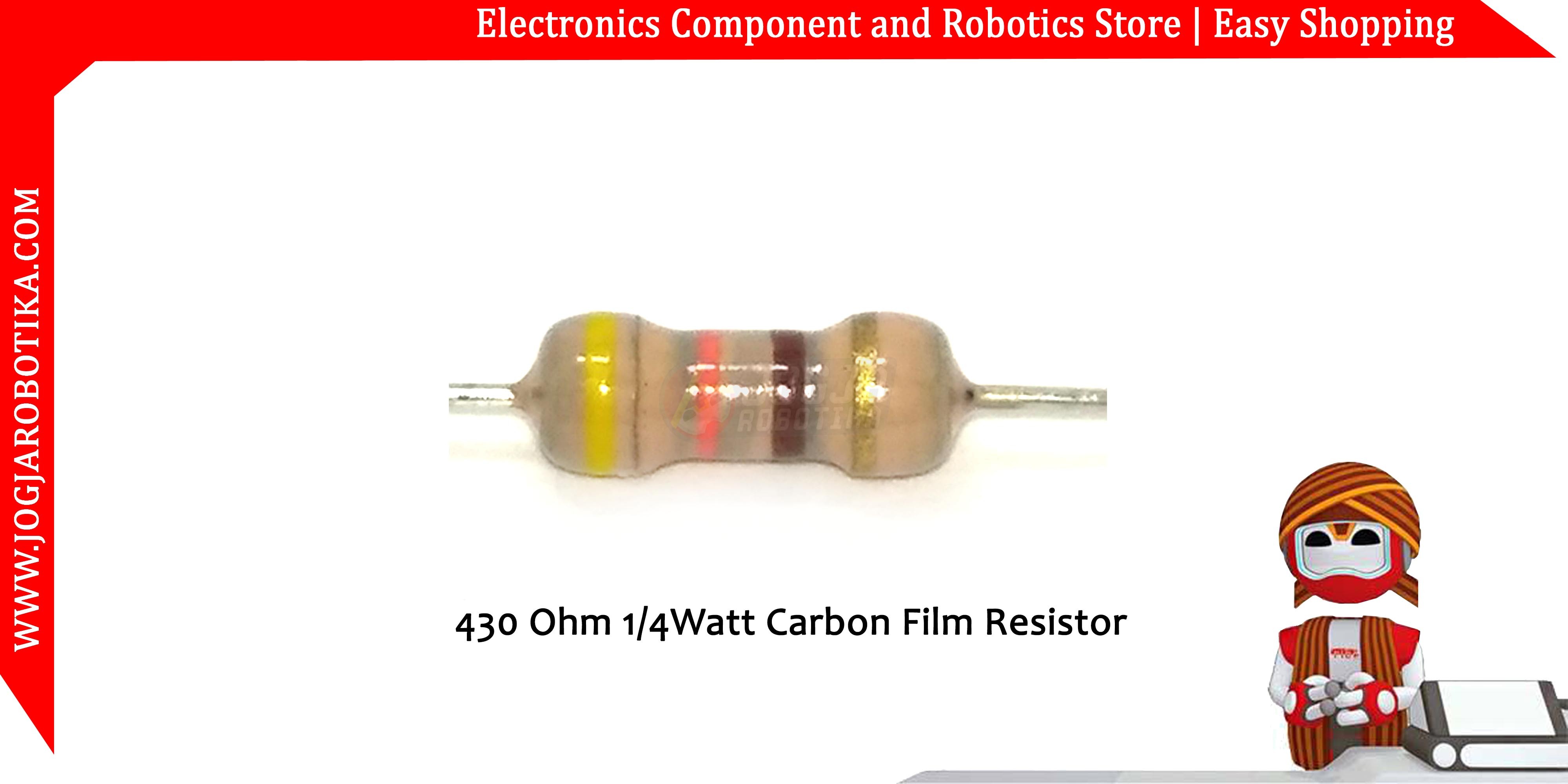 430 Ohm 1/4Watt Carbon Film Resistor