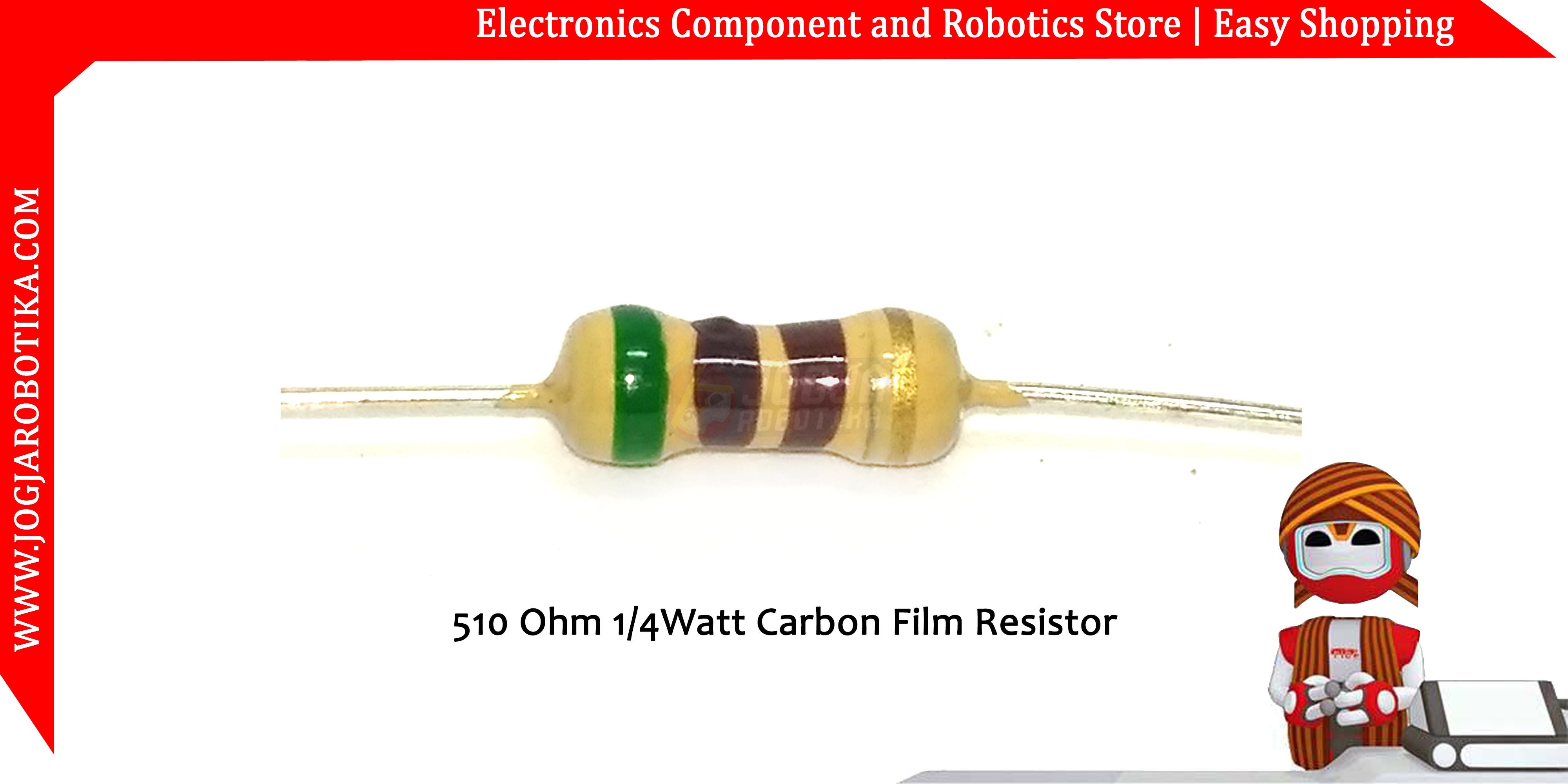 510 Ohm 1/4Watt Carbon Film Resistor