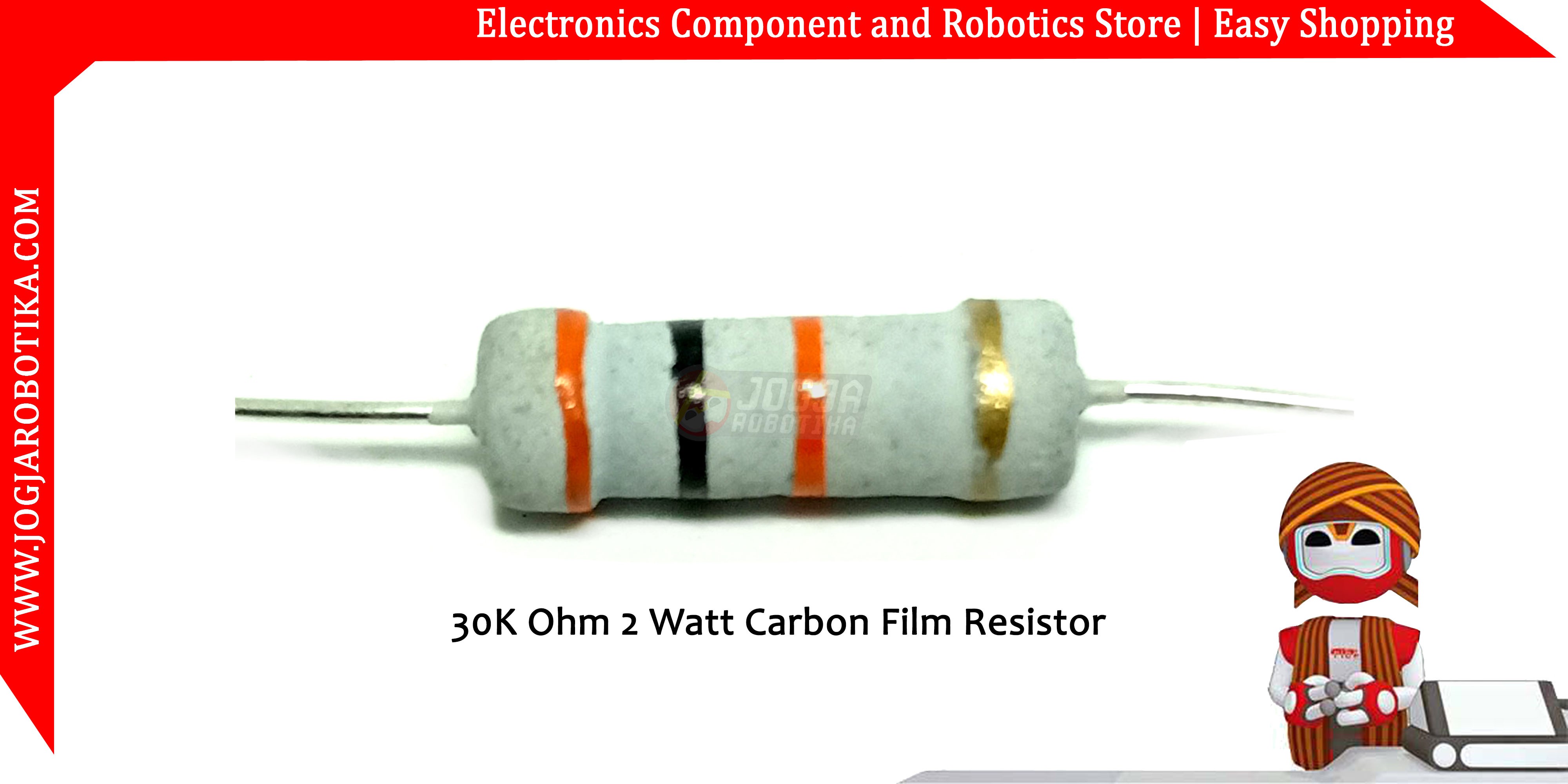 30K Ohm 2 Watt Carbon Film Resistor