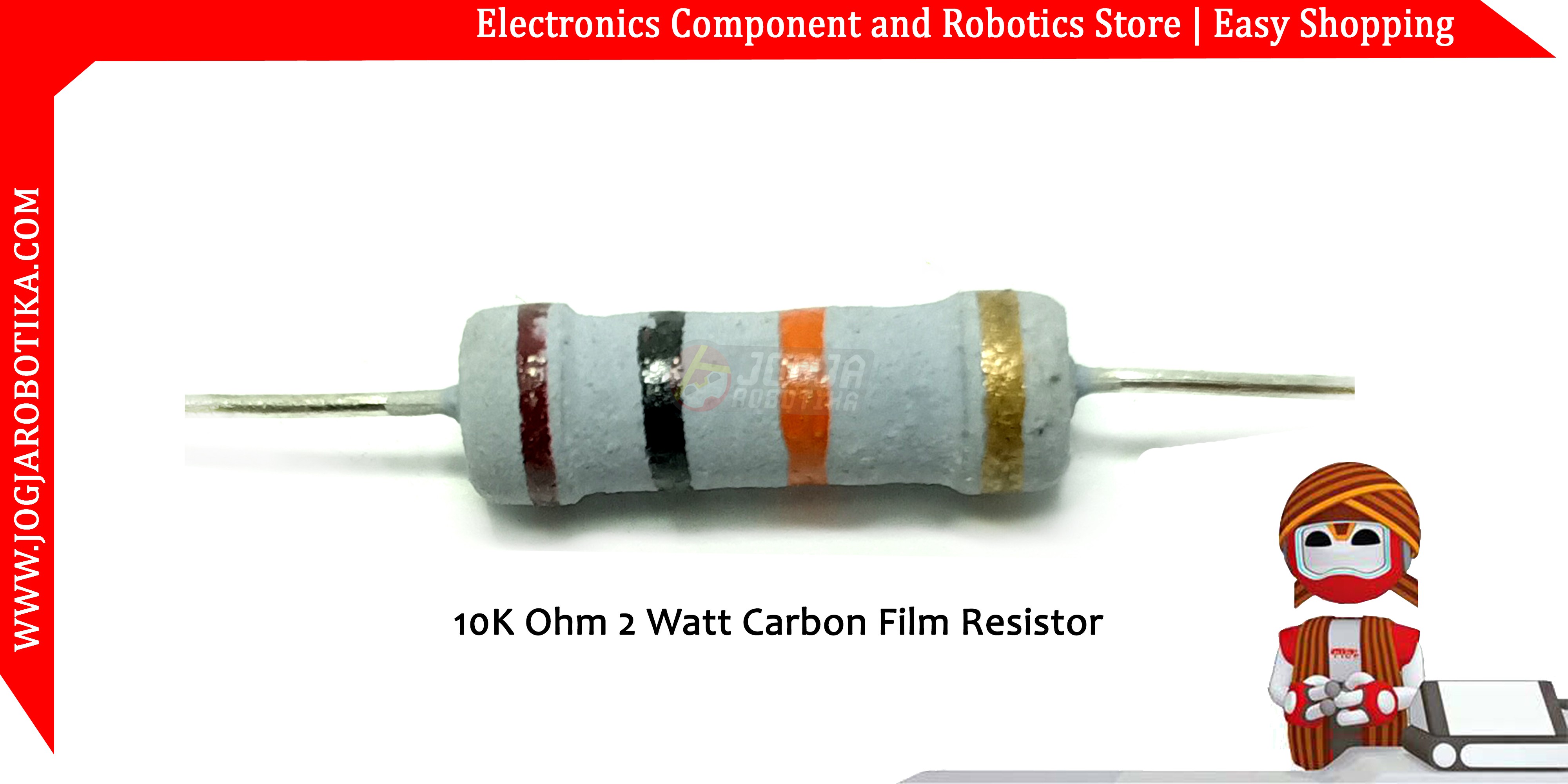 10K Ohm 2 Watt Carbon Film Resistor
