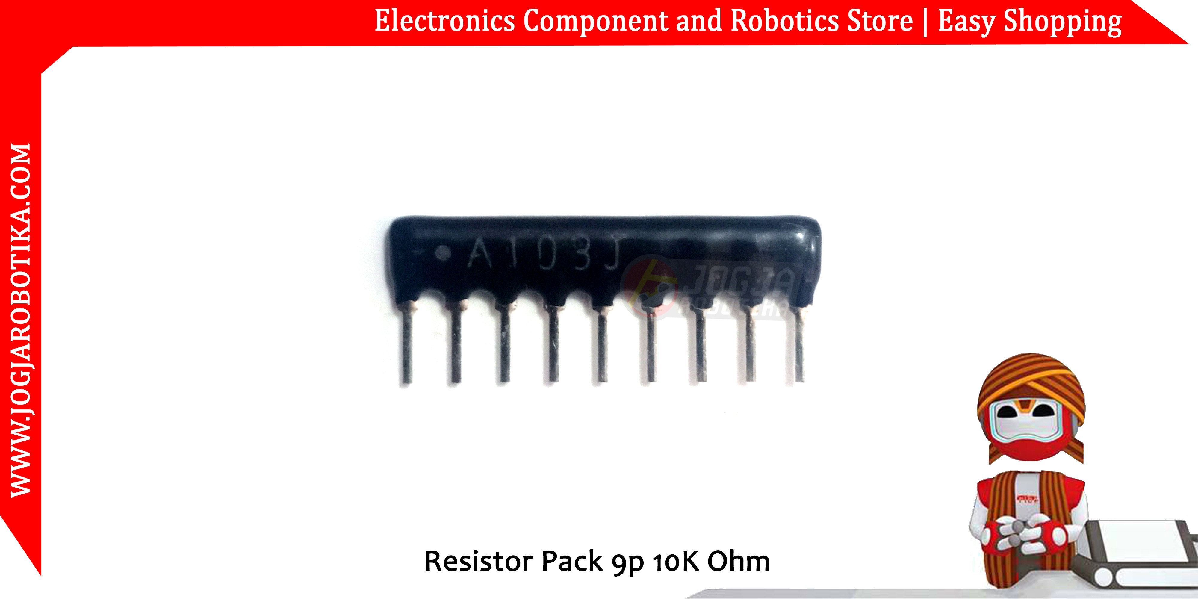 Resistor Pack 9p 10K Ohm