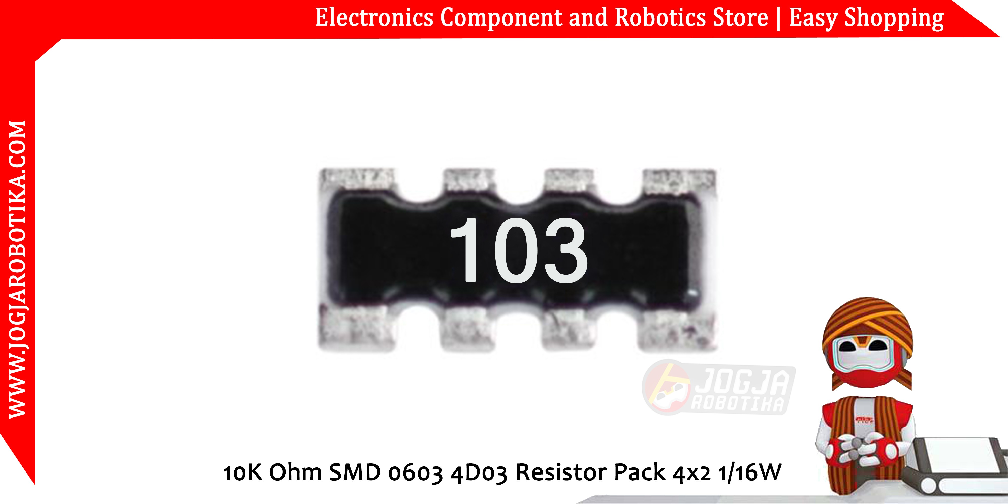10K Ohm SMD 0603 4D03 Resistor Pack 4x2 1/16W