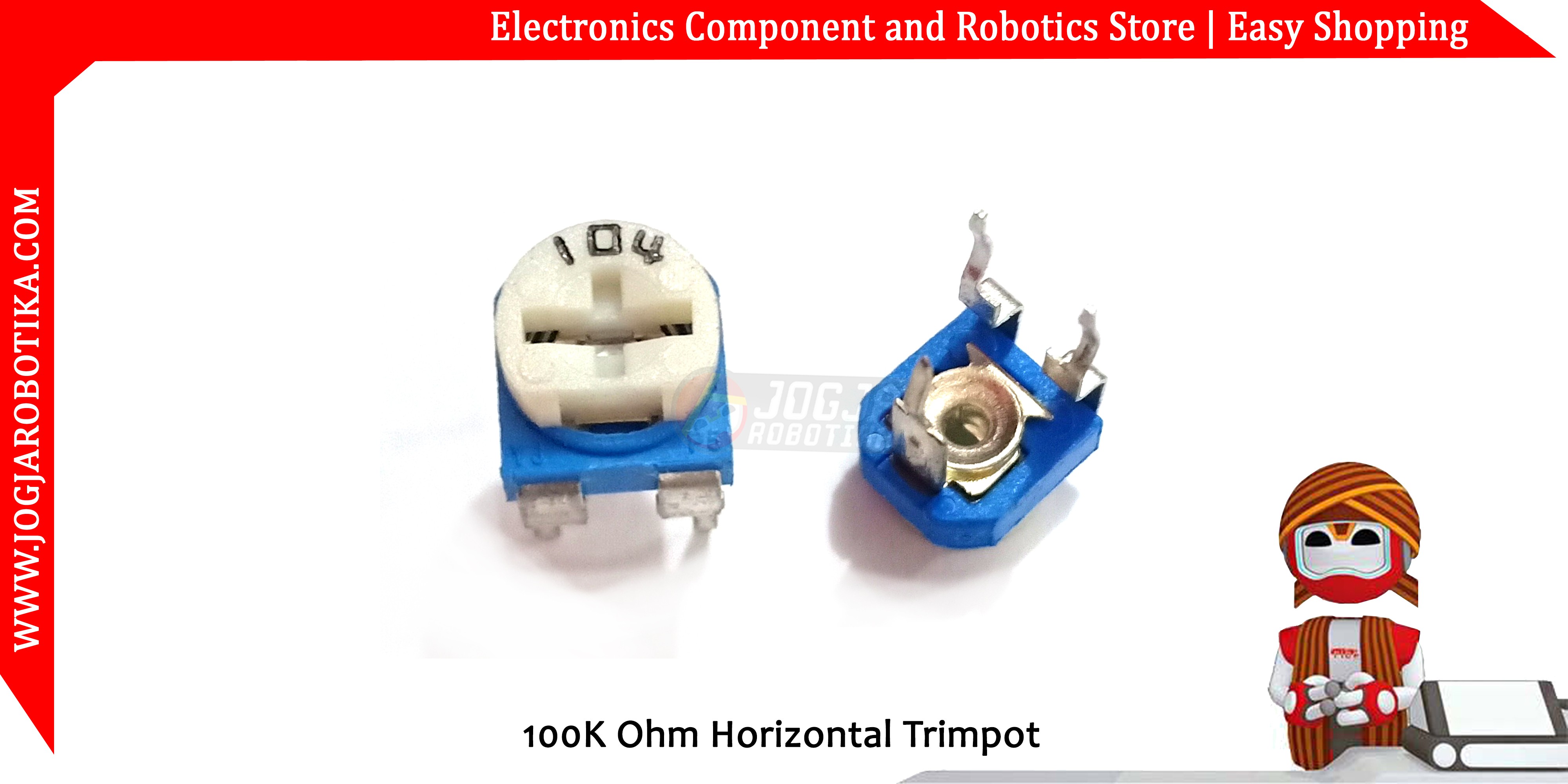 100K Ohm Horizontal Trimpot