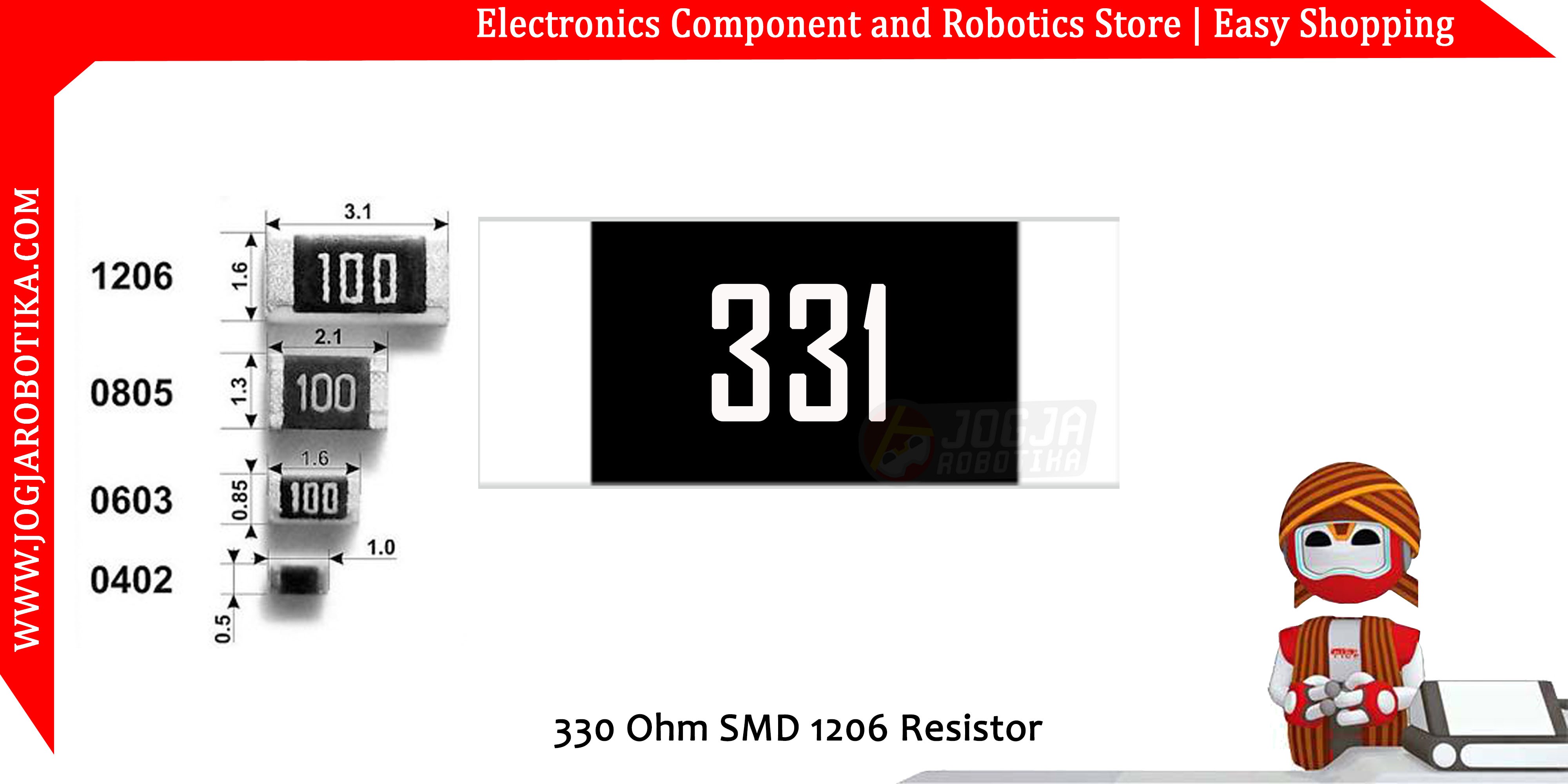 330 Ohm SMD 1206 Resistor
