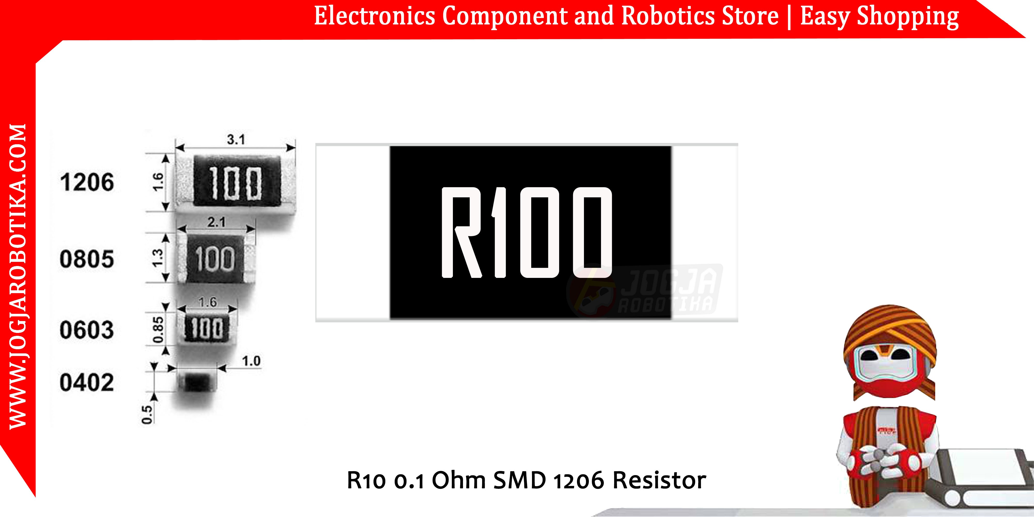 R10 0.1 Ohm SMD 1206 Resistor