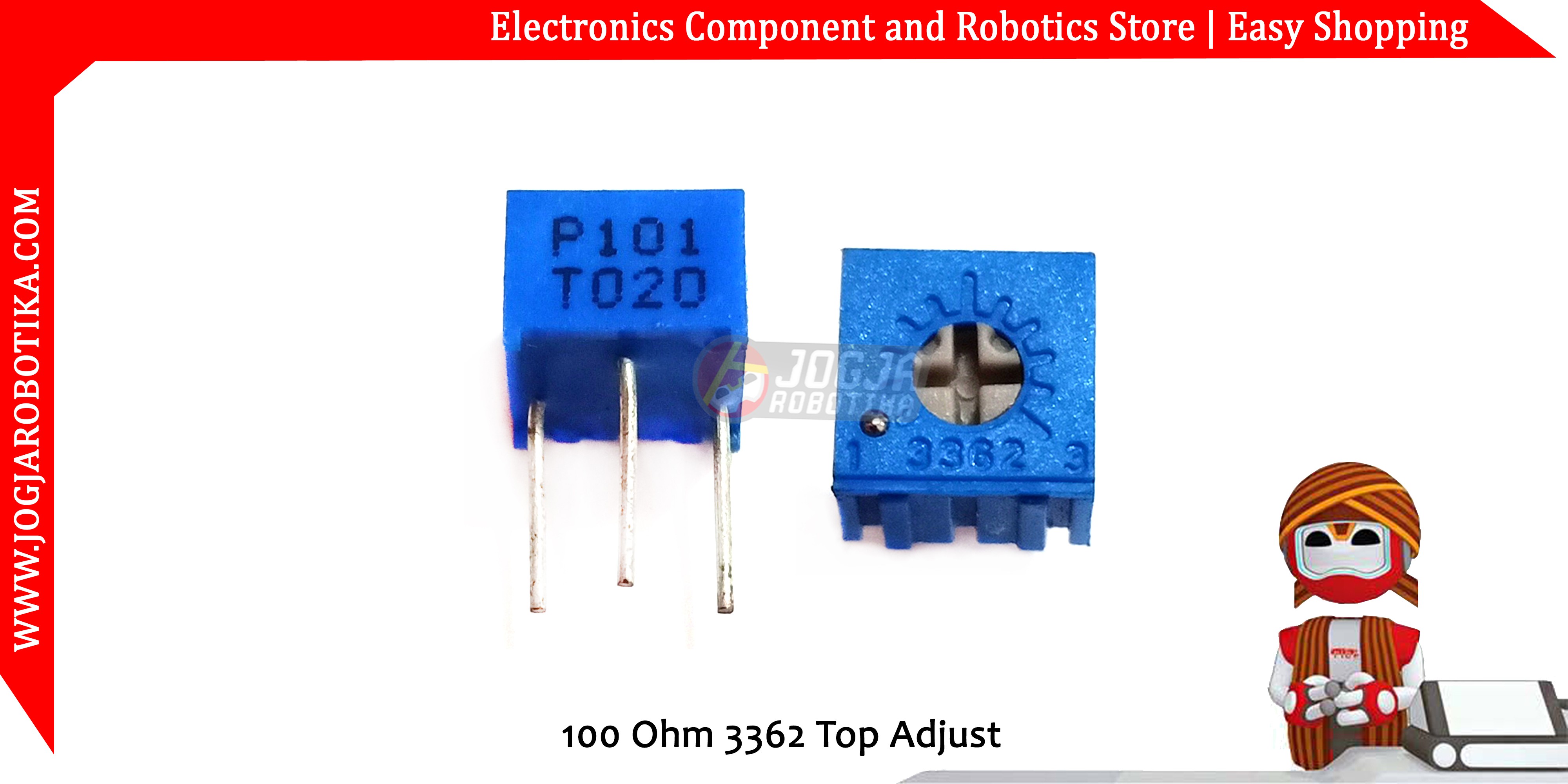 100 Ohm 3362 Top Adjust