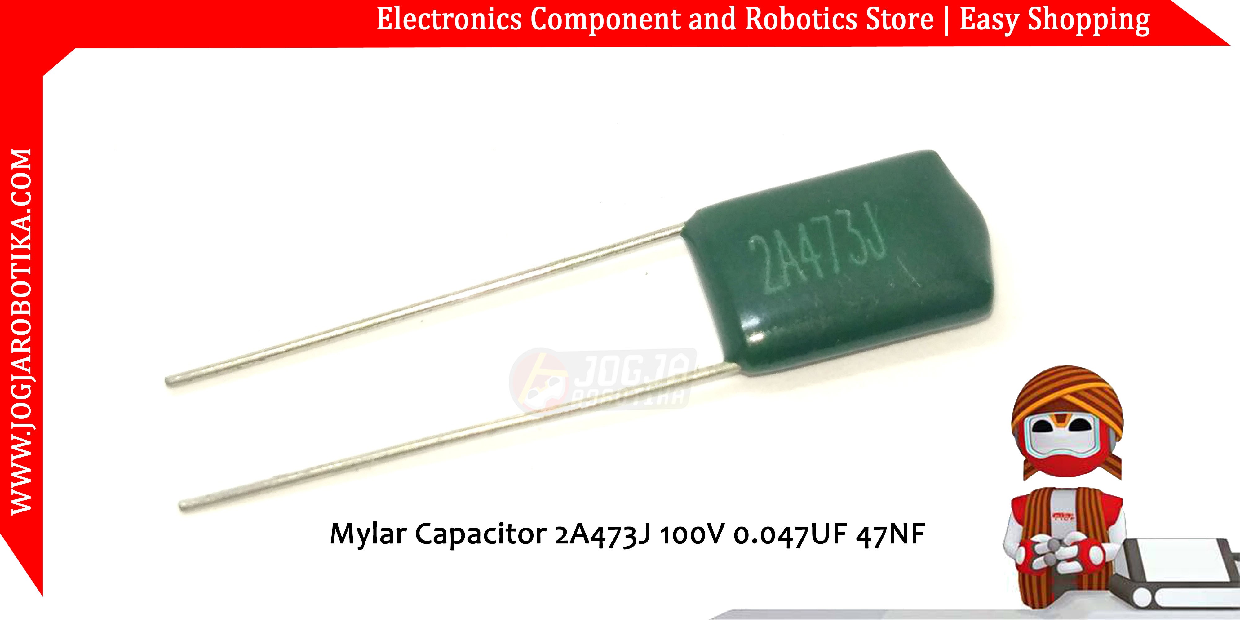 Mylar Capacitor 2A473J 100V 0.047UF 47NF