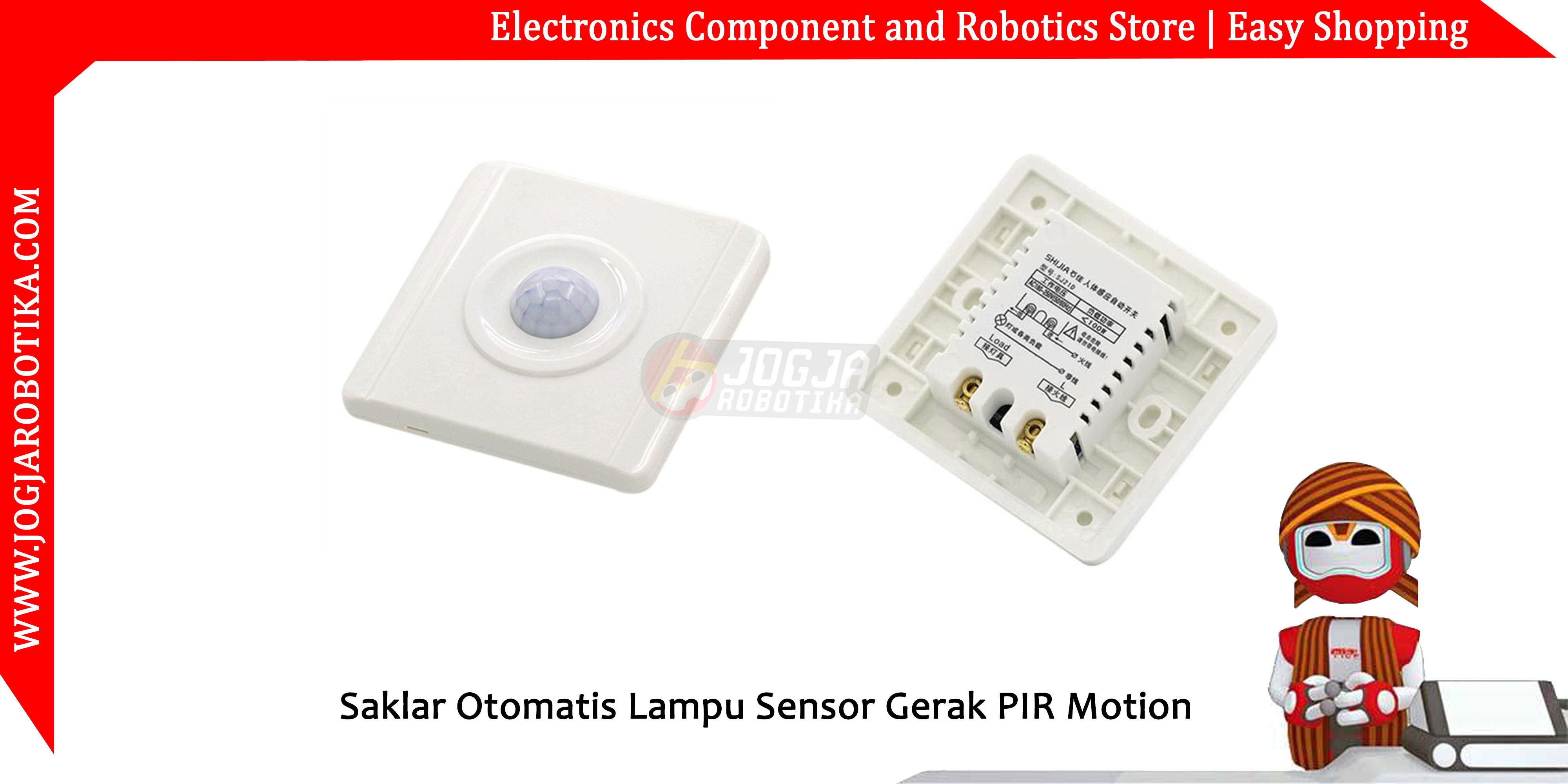Saklar Otomatis Lampu Sensor Gerak PIR Motion Sensor AC 220V