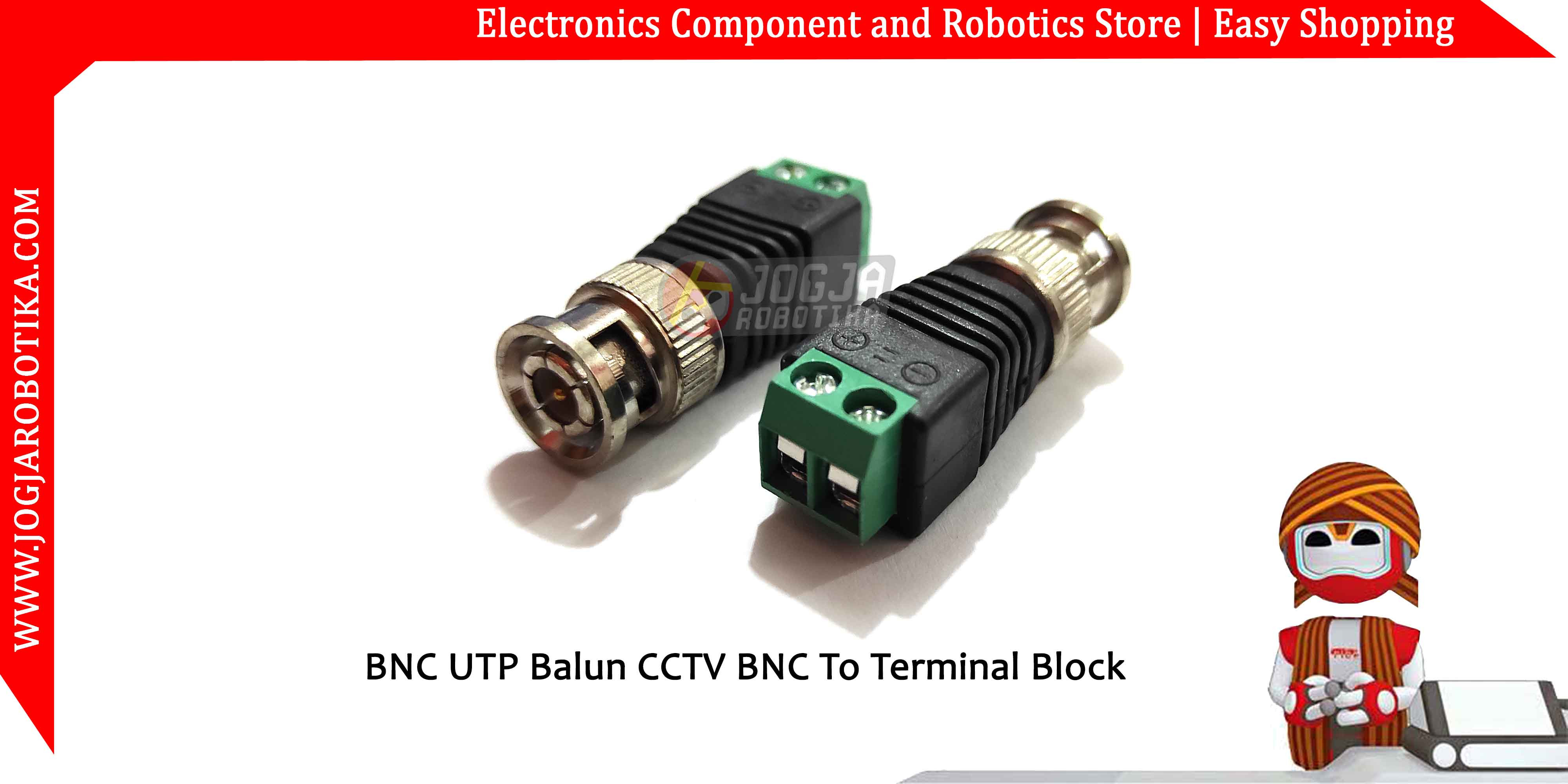 BNC Male UTP Balun CCTV BNC To Terminal Block