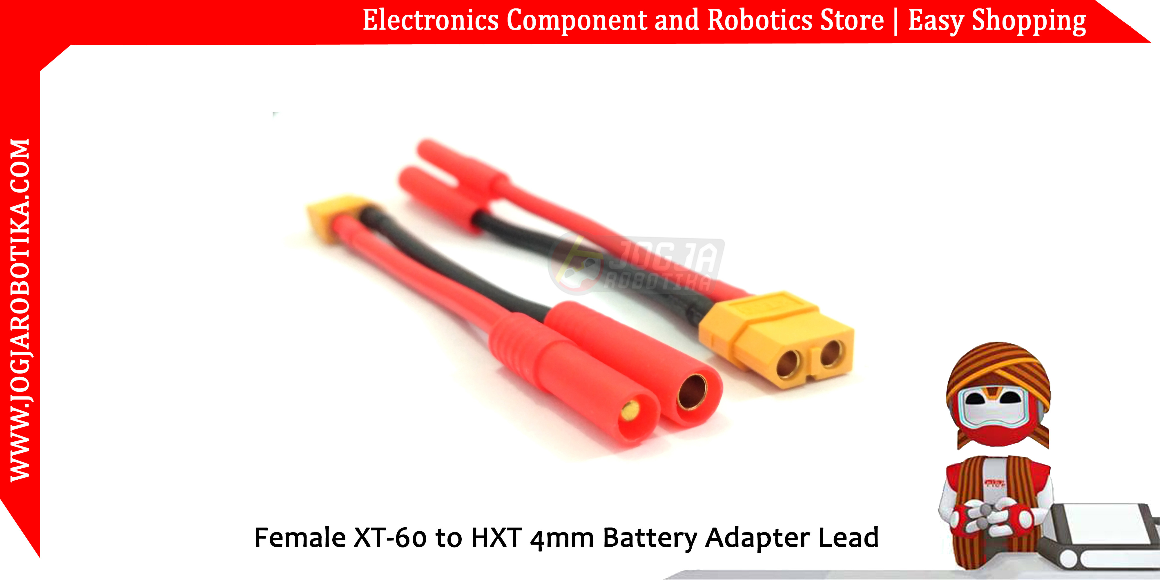 Female XT60 to HXT 4mm Battery Adapter Lead