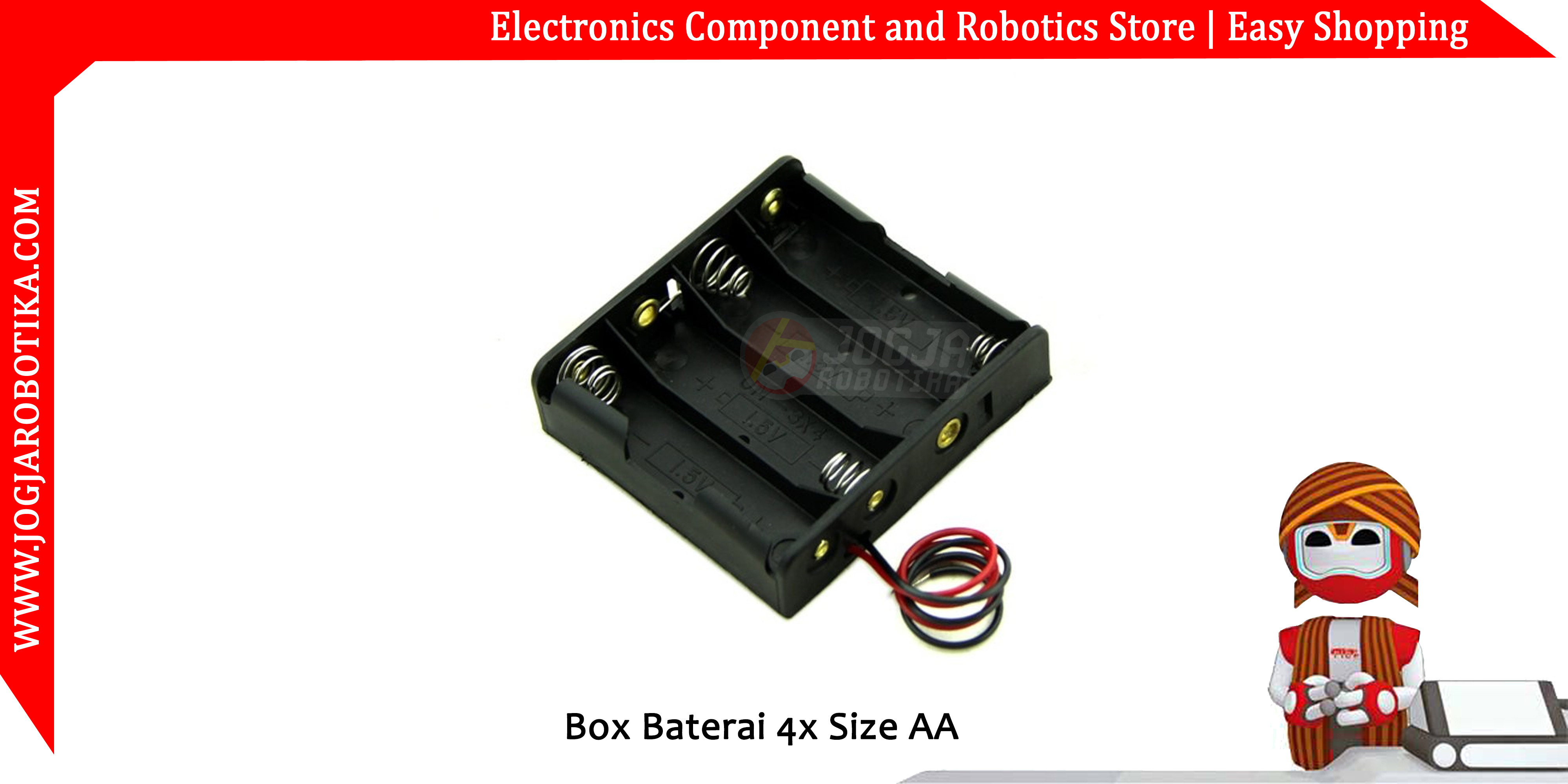 Box Baterai 4x Size AA