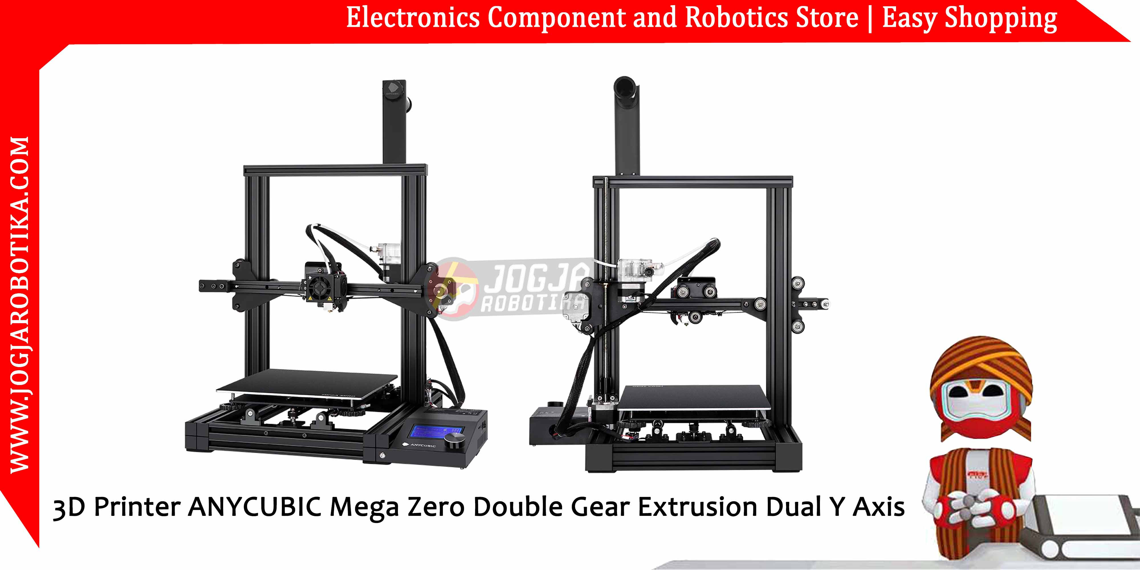 3D Printer ANYCUBIC Mega Zero Double Gear Extrusion Dual Y Axis