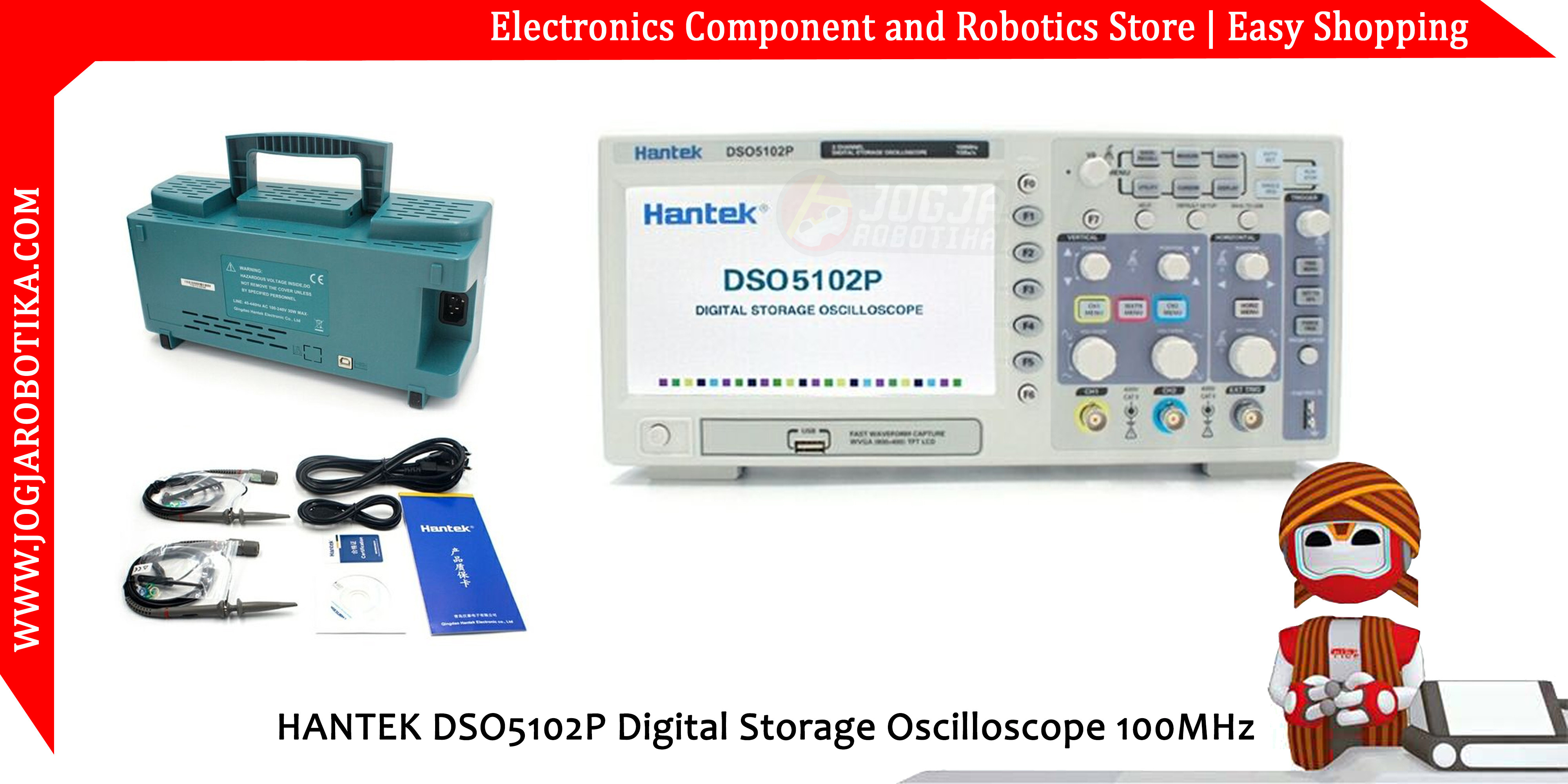 HANTEK DSO5102P Digital Storage Oscilloscope 100MHz