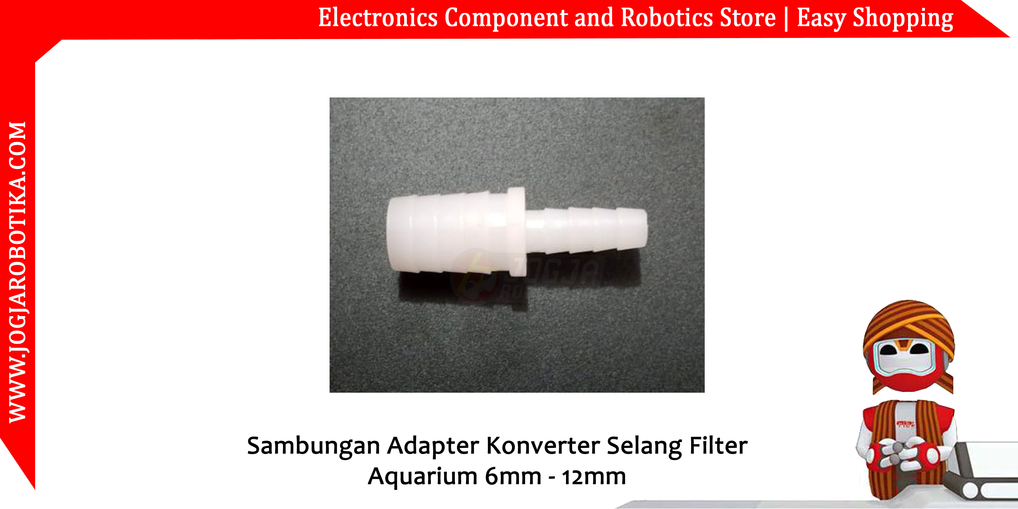 Sambungan Adapter Konverter Selang Filter Aquarium 6mm - 12mm