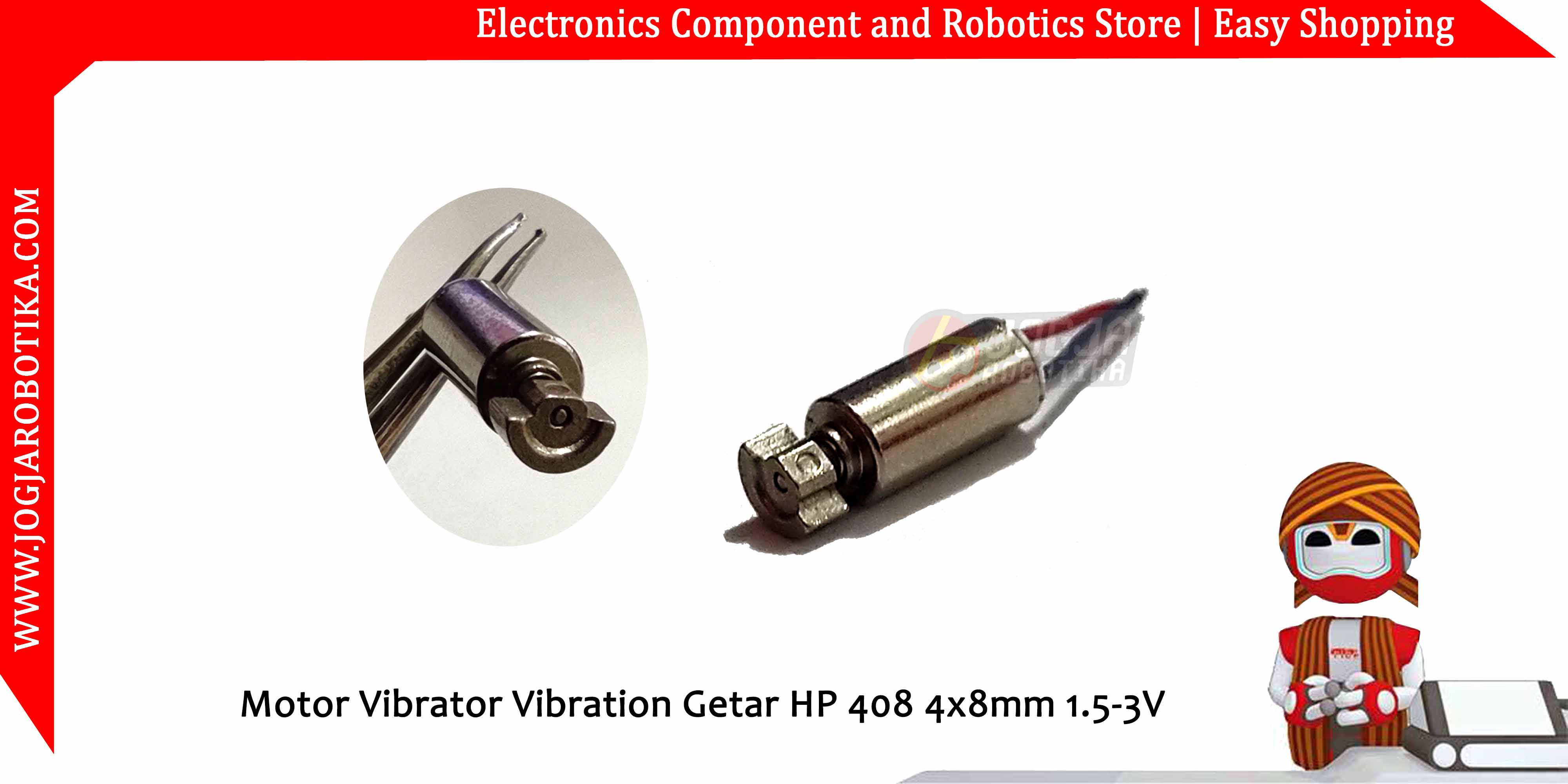 Motor Vibrator Vibration Getar HP 408 4x8mm 1.5-3V
