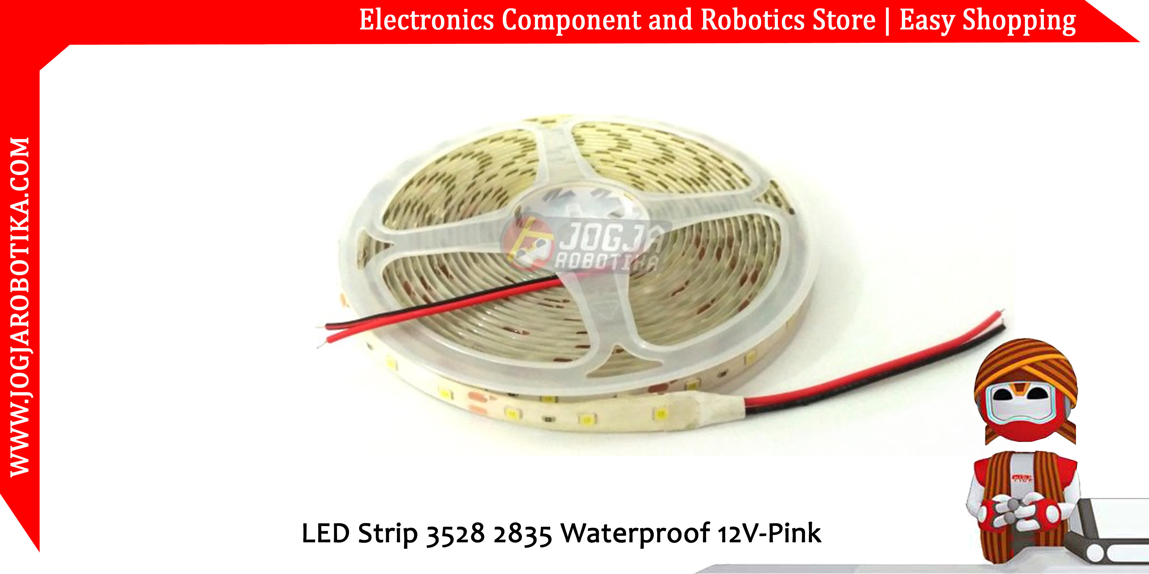 LED Strip 3528 2835 Waterproof 12V-Pink