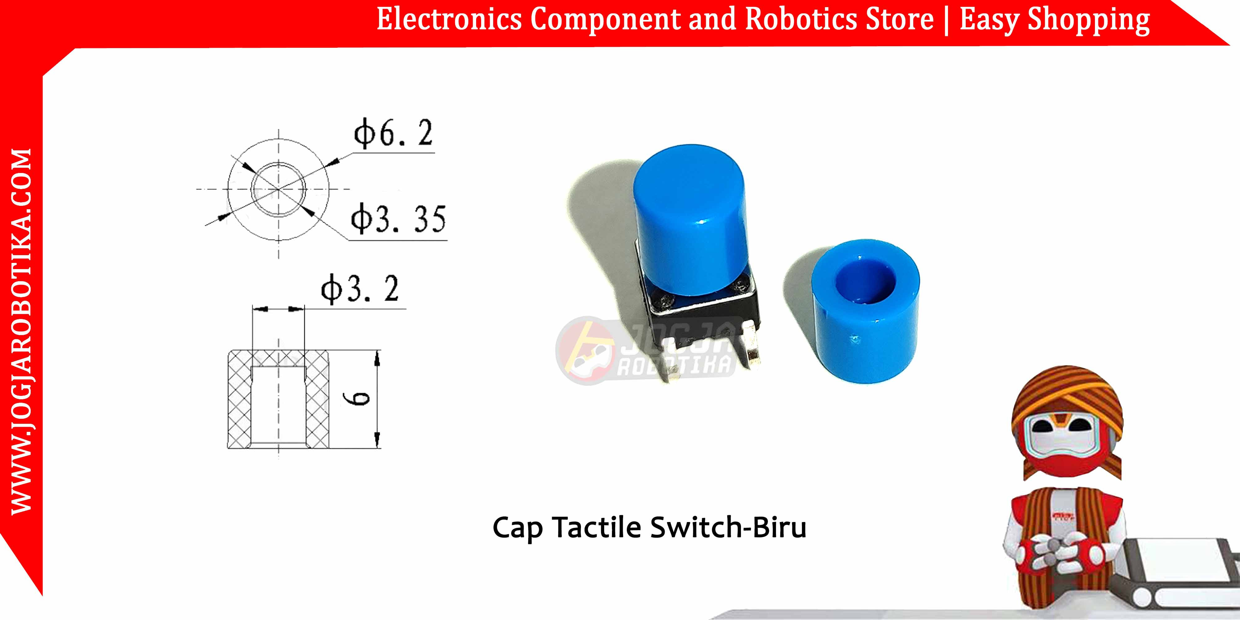 Cap Tactile Switch-Biru