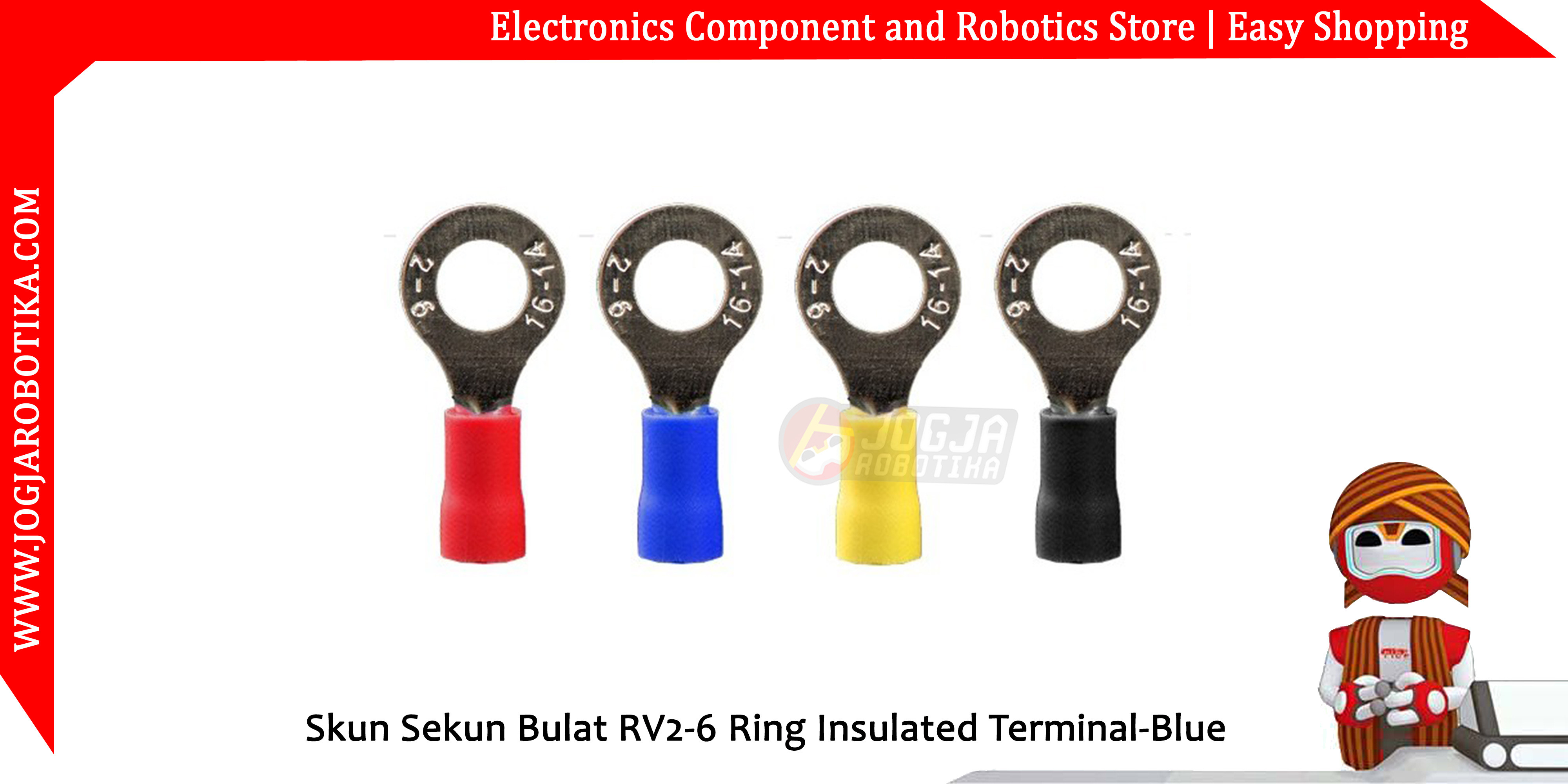 Skun Sekun RV3.5-6 Ring Insulated Terminal-Black