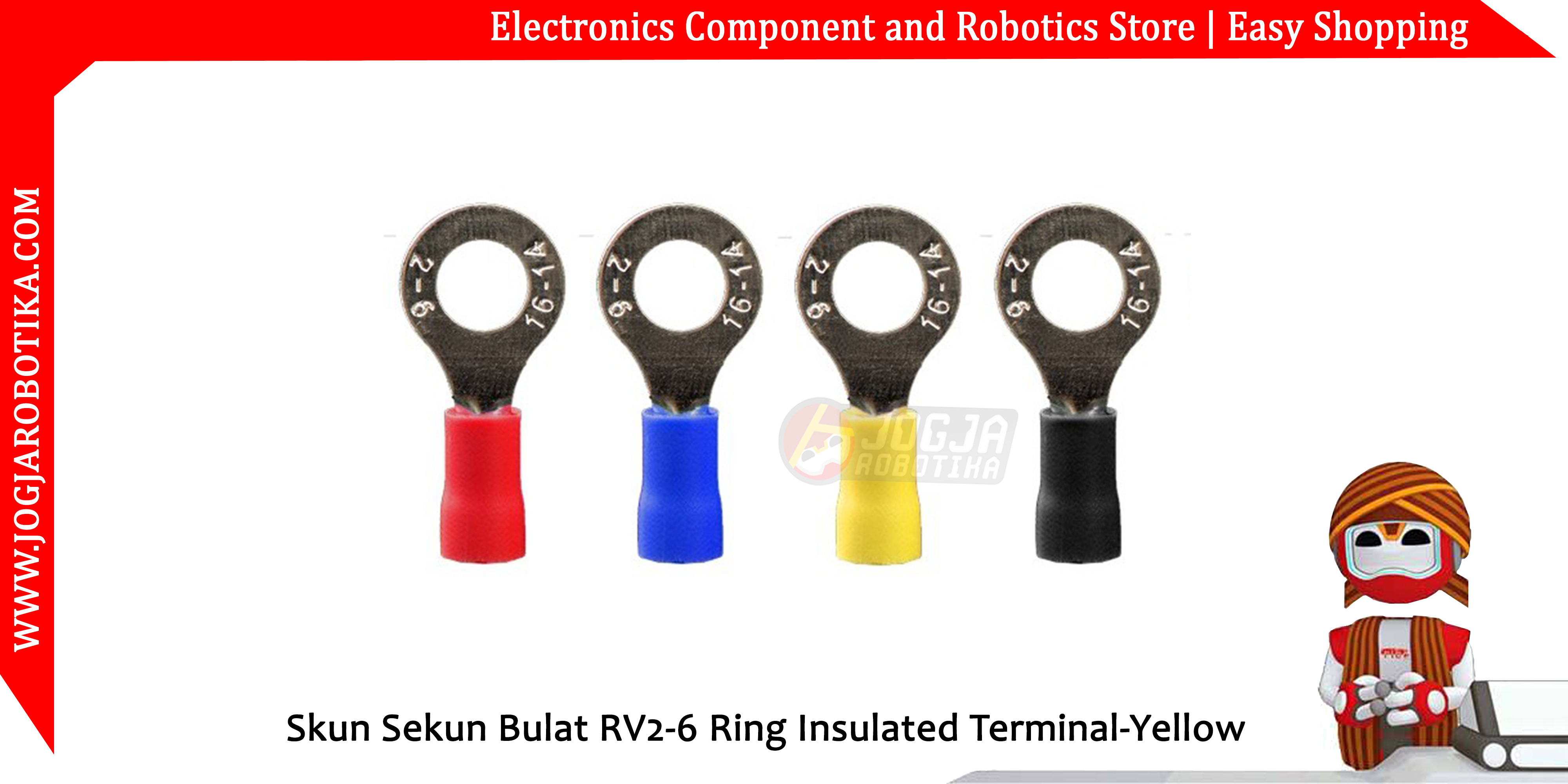 Skun Sekun RV3.5-6 Ring Insulated Terminal-Yello