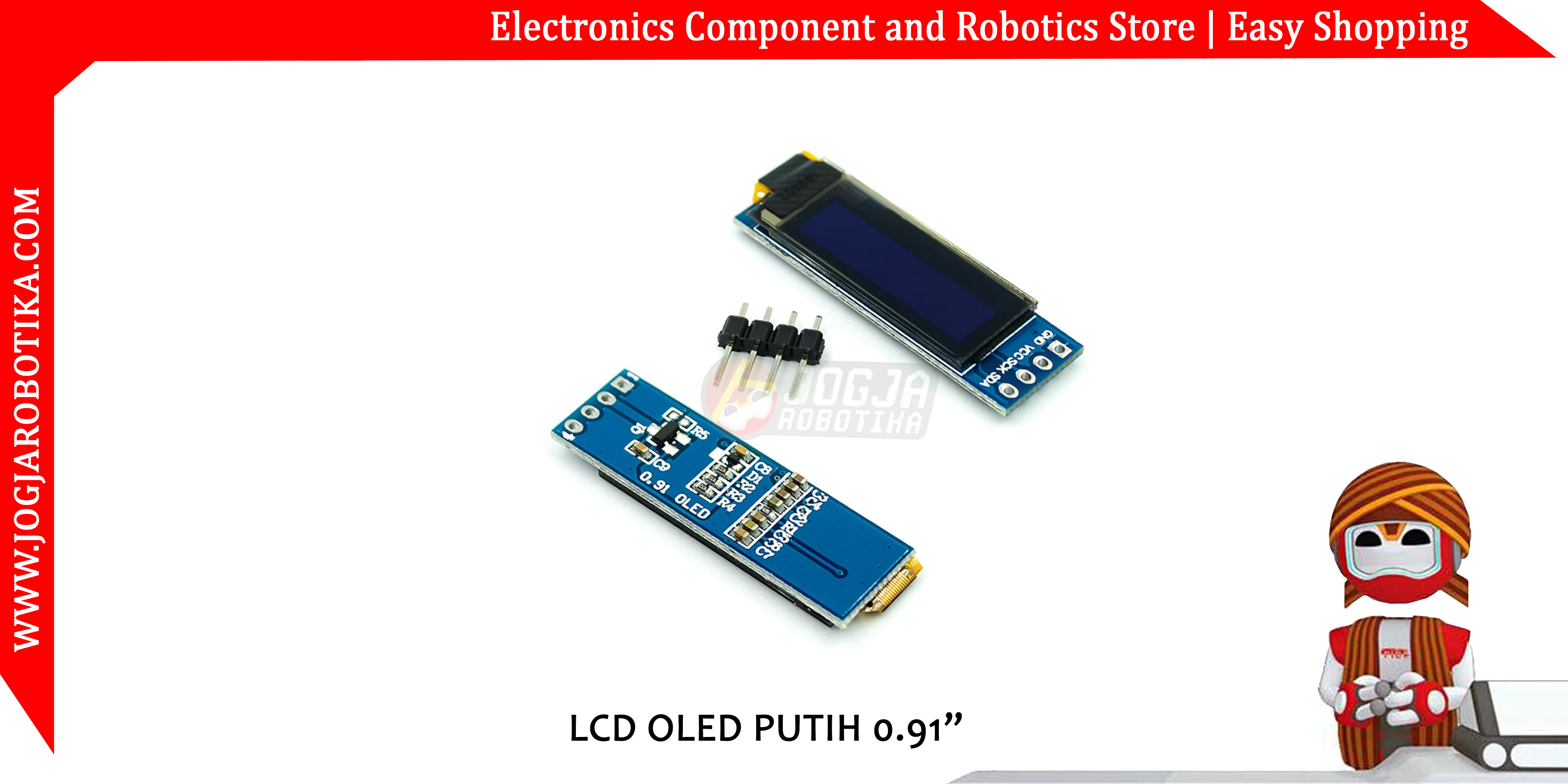 LCD Oled Putih 0.91 Inch