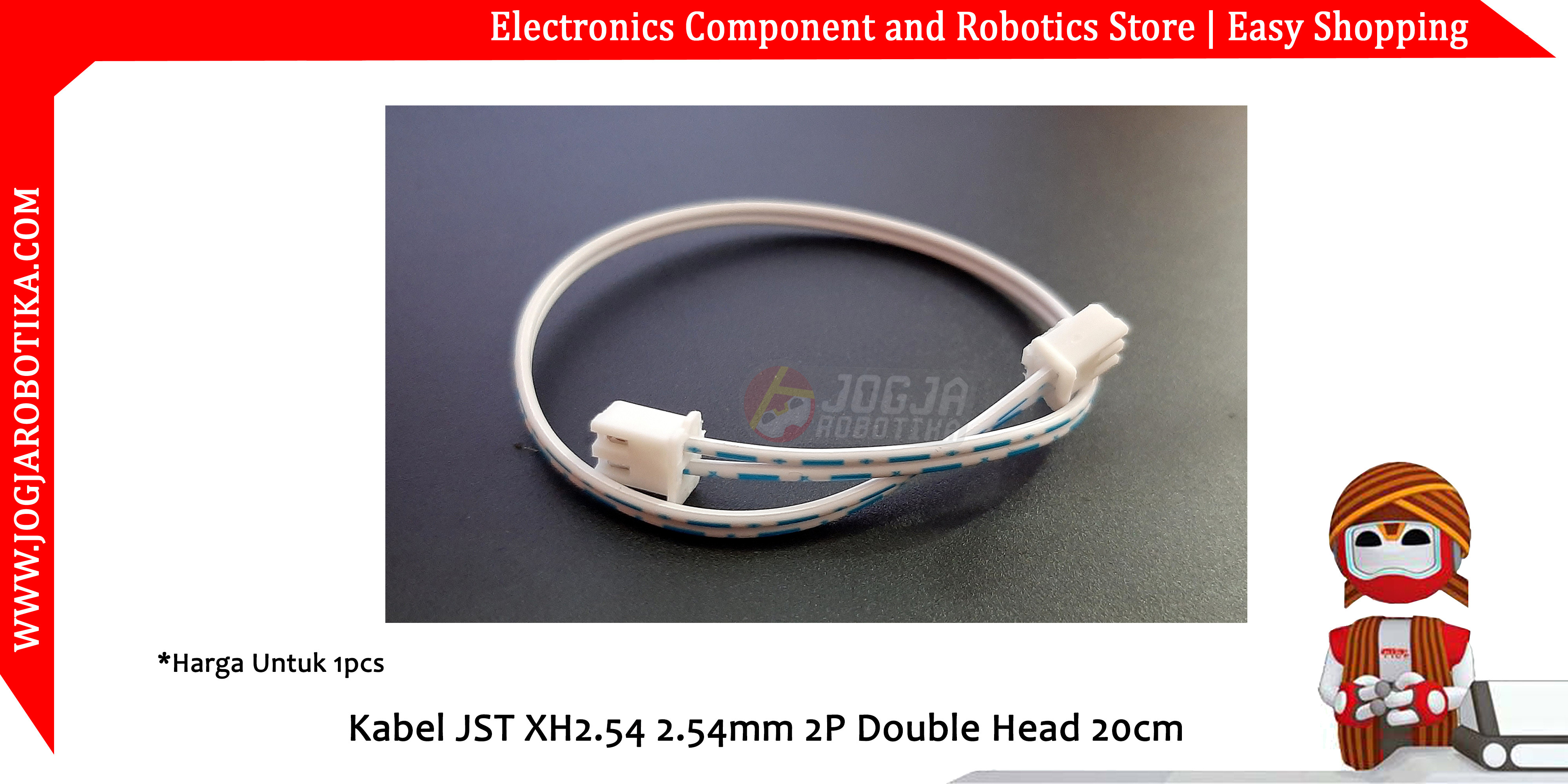 Kabel JST XH2.54 2.54mm 2P Double Head 20cm