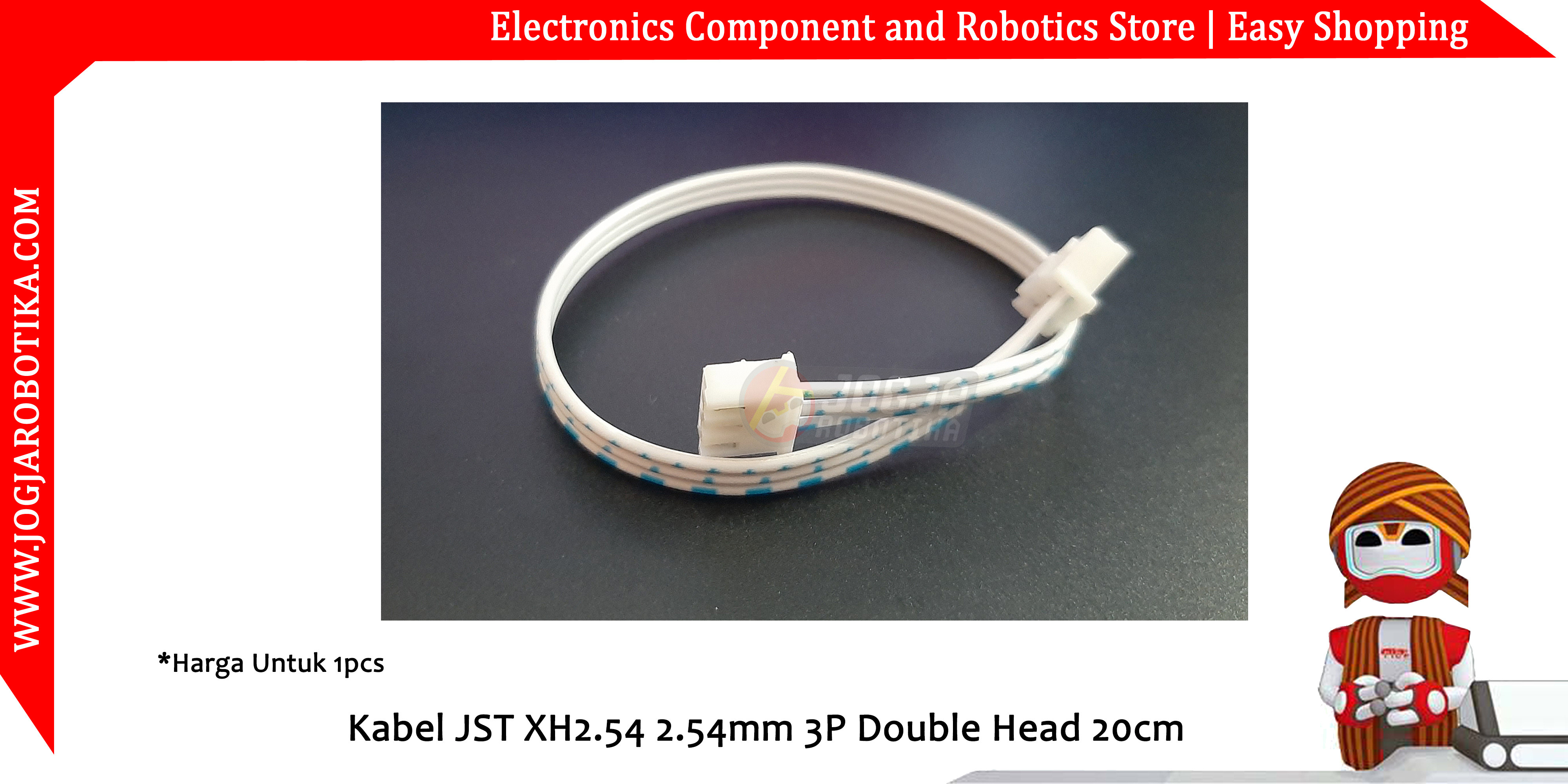 Kabel JST XH2.54 2.54mm 3P Double Head 20cm