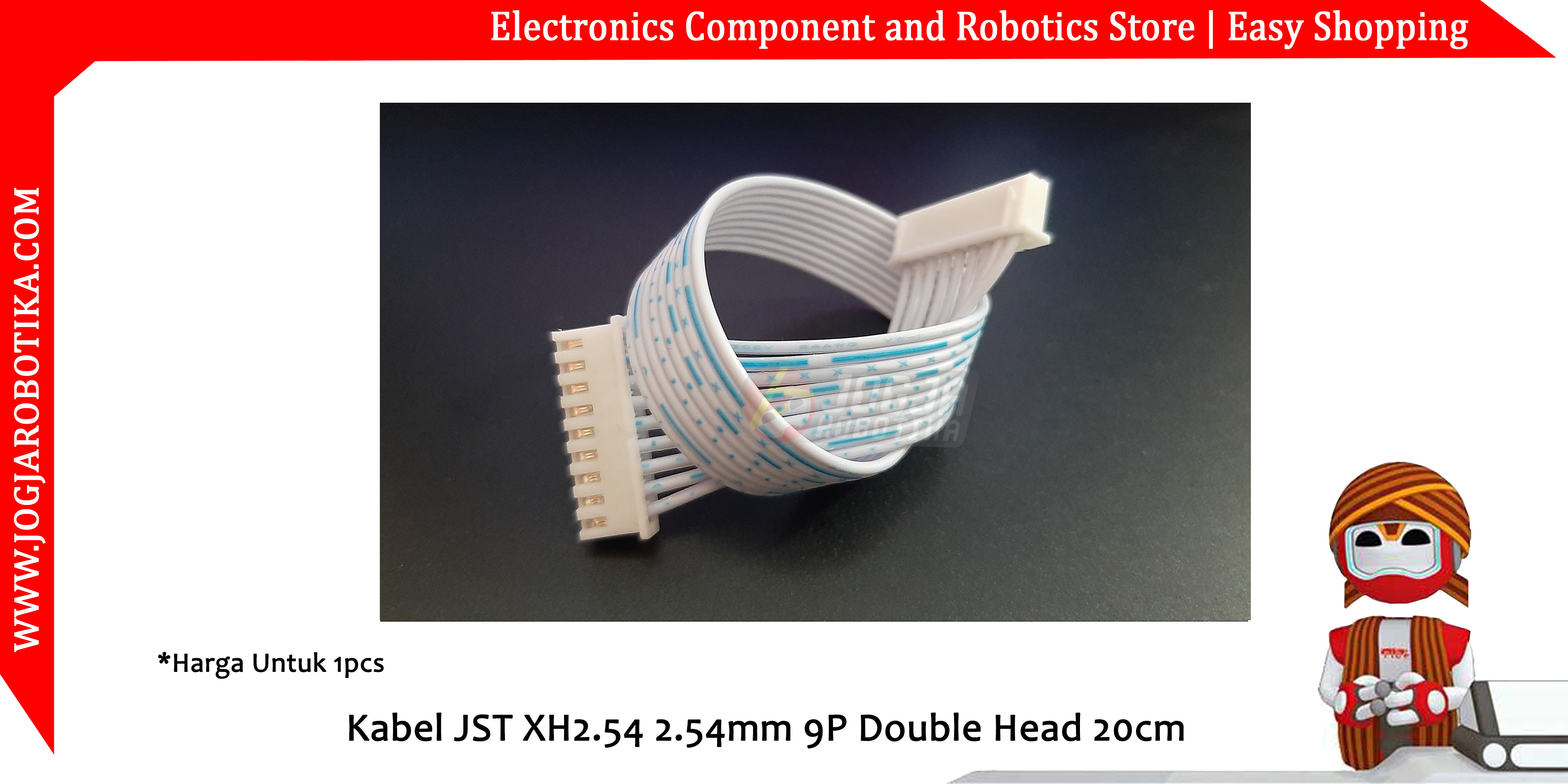 Kabel JST XH2.54 2.54mm 9P Double Head 20cm