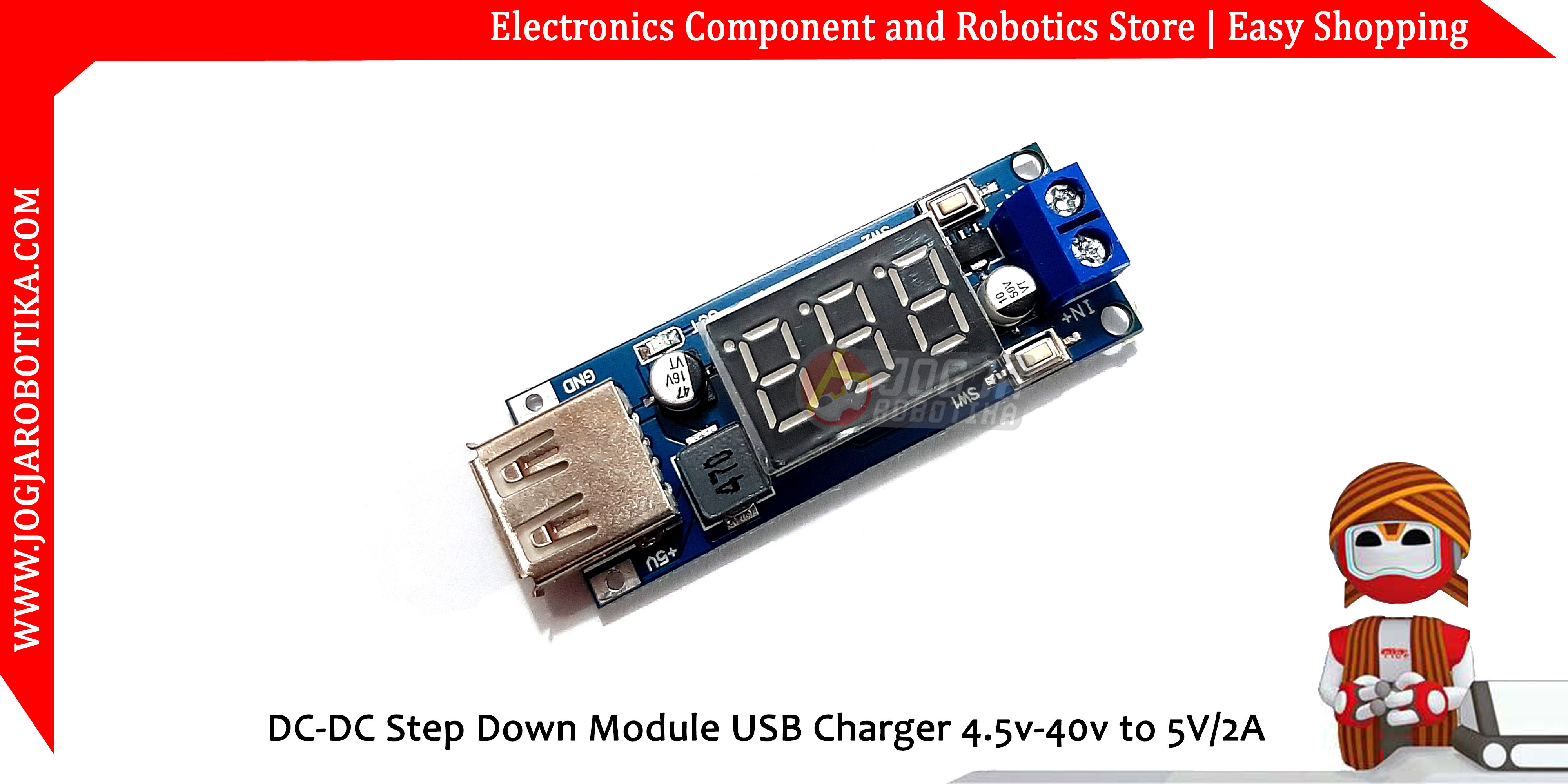 DC-DC Step Down Module USB Charger 4.5v-40v to 5V/2A