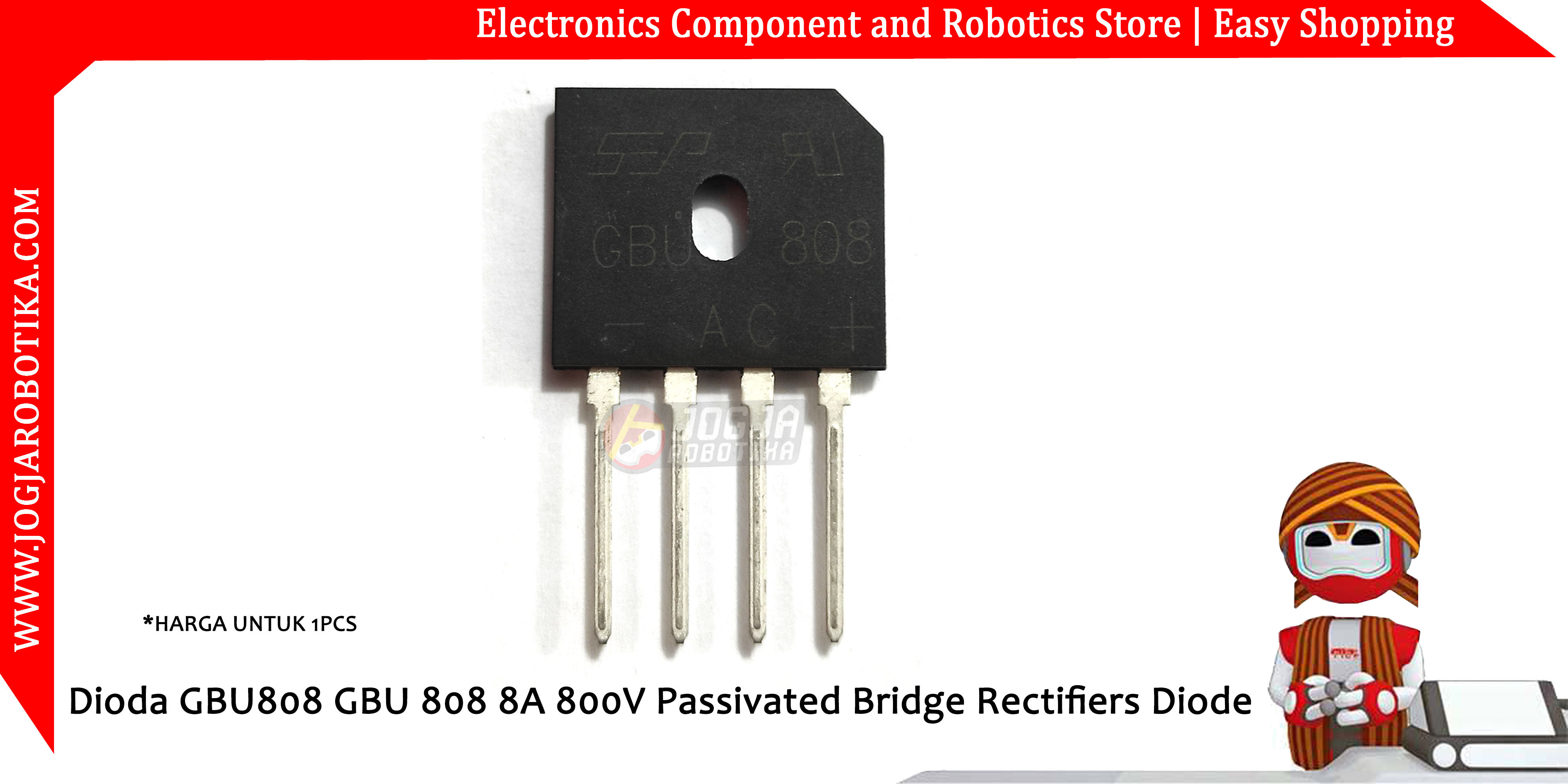 Dioda GBU808 GBU 808 8A 800V Passivated Bridge Rectifiers Diode