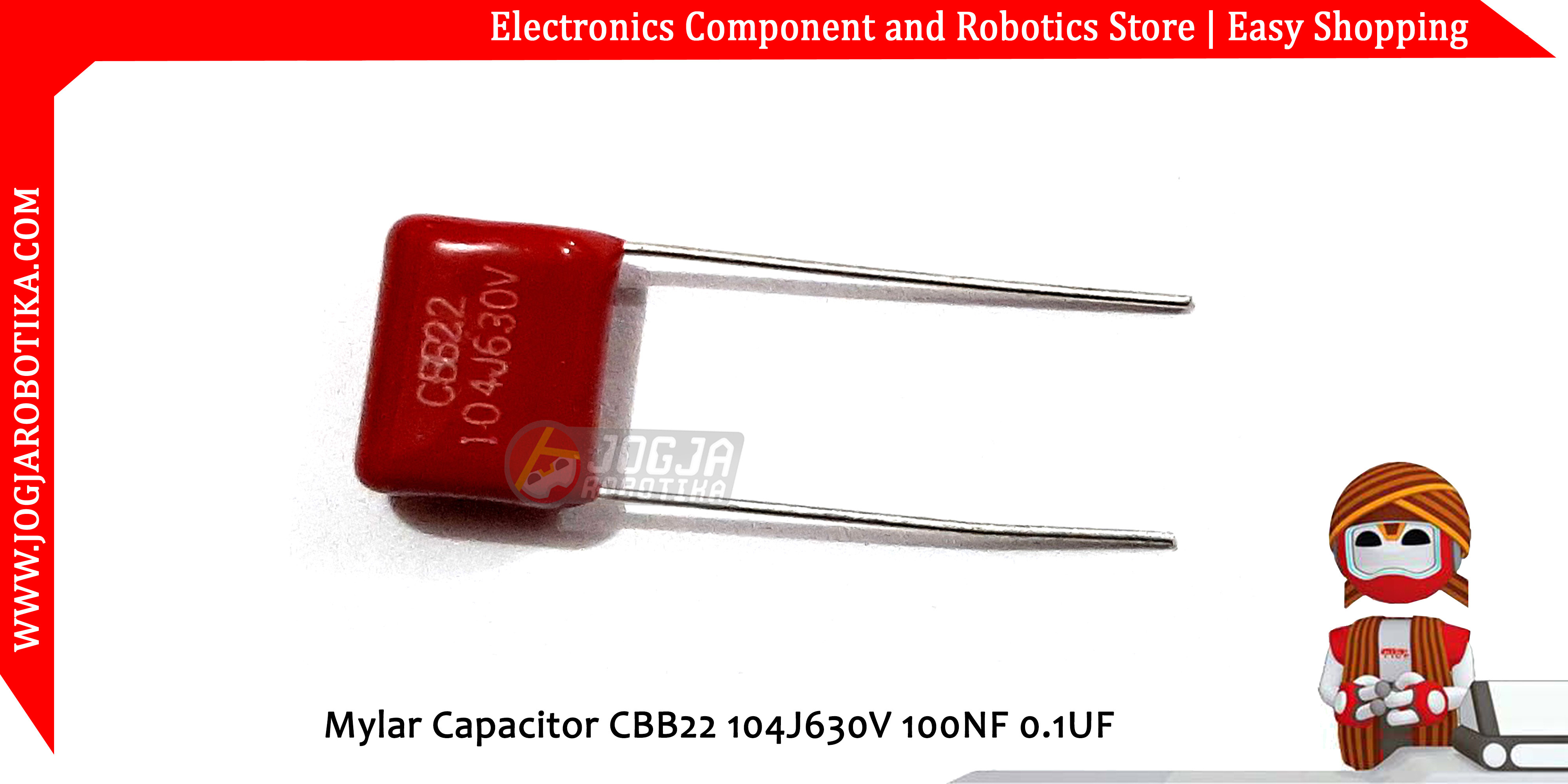 Mylar Capacitor CBB22 104J630V 100nF 0.1uF