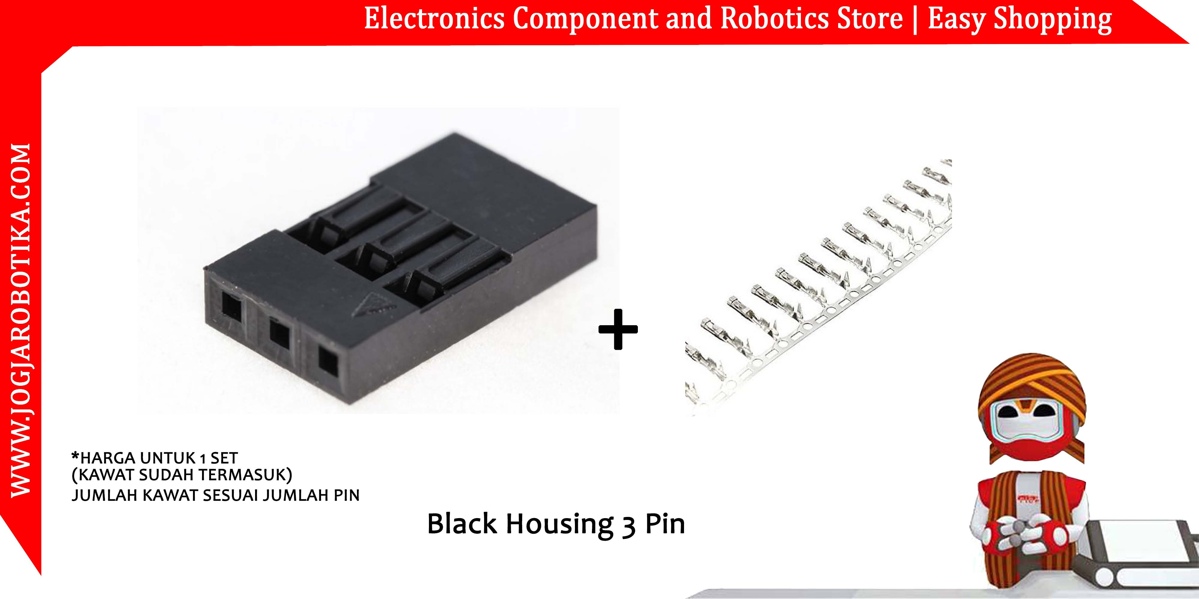 Black Housing 3 Pin