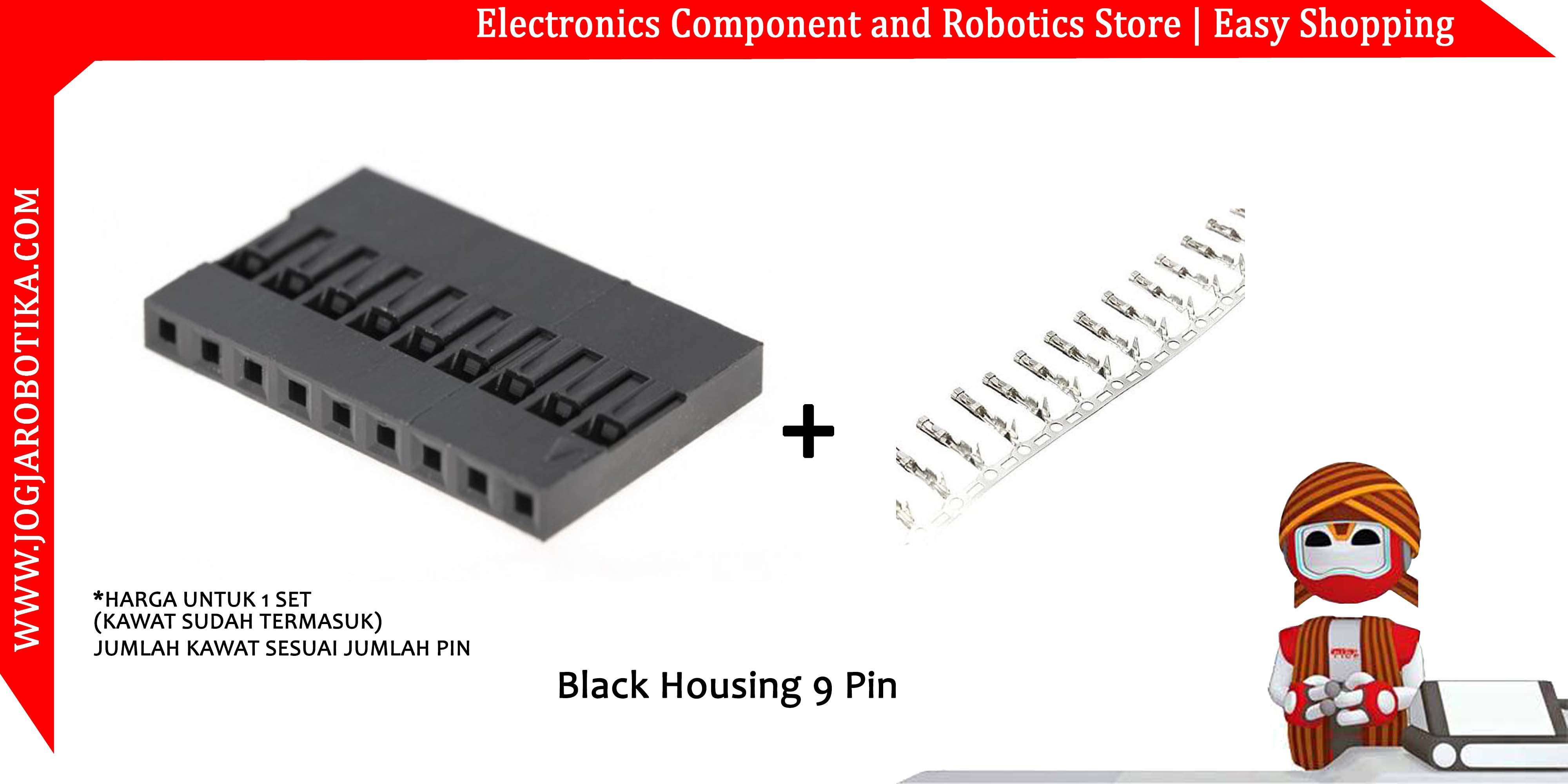 Black Housing 9 Pin