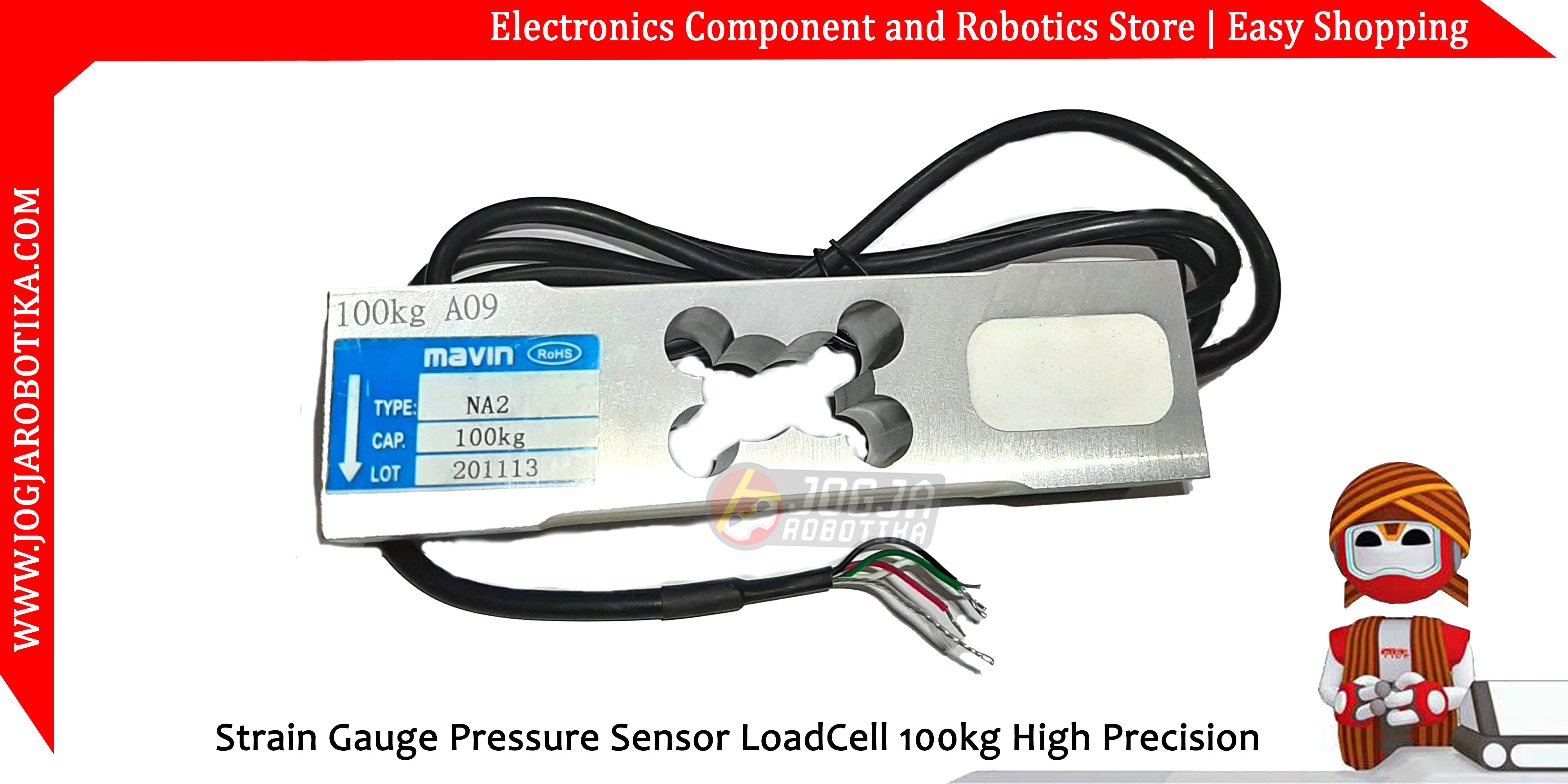 Strain Gauge Pressure Sensor Loadcell Load Cell 100kg High Precision