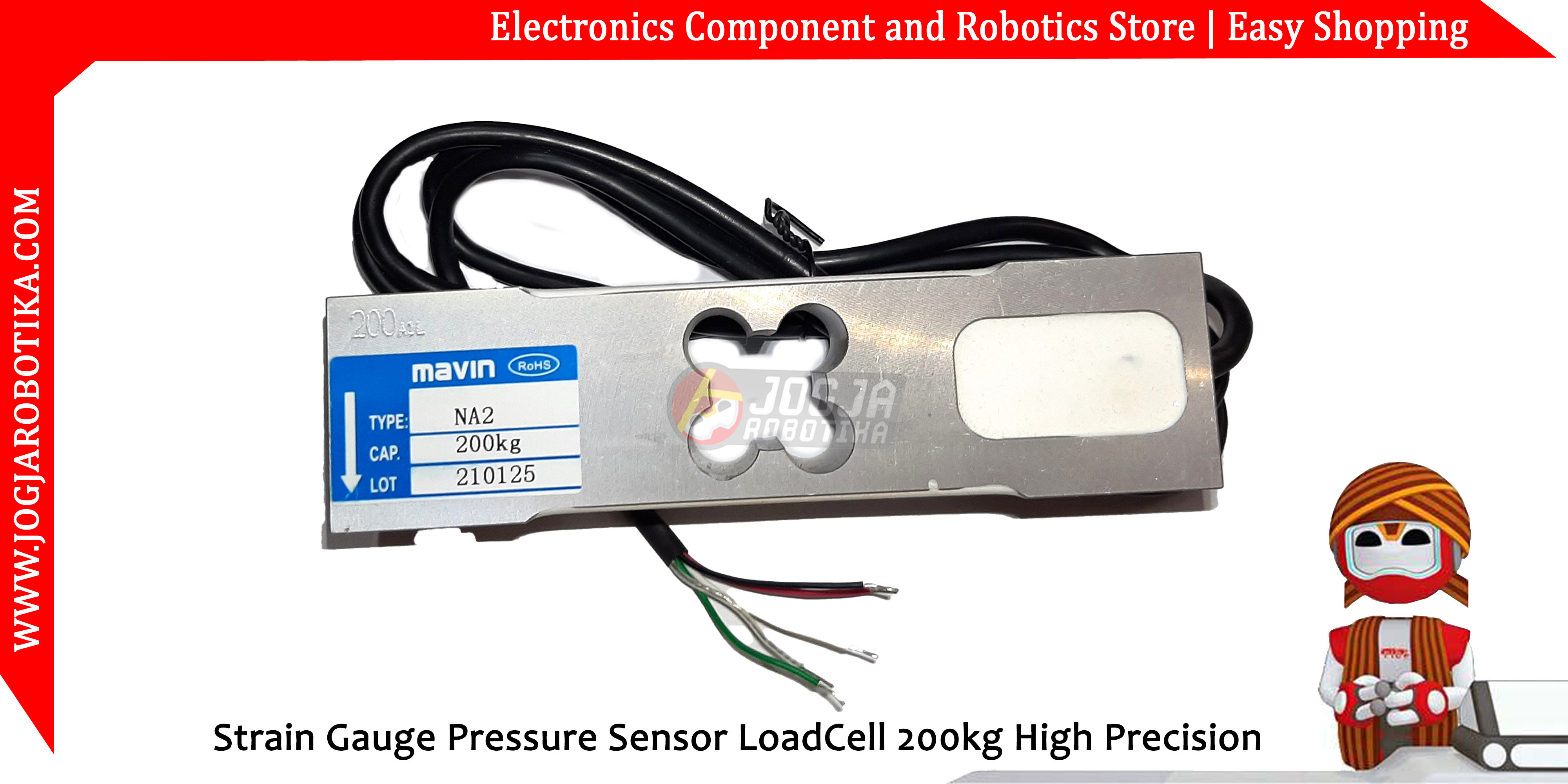 Strain Gauge Pressure Sensor Loadcell Load Cell 200kg High Precision