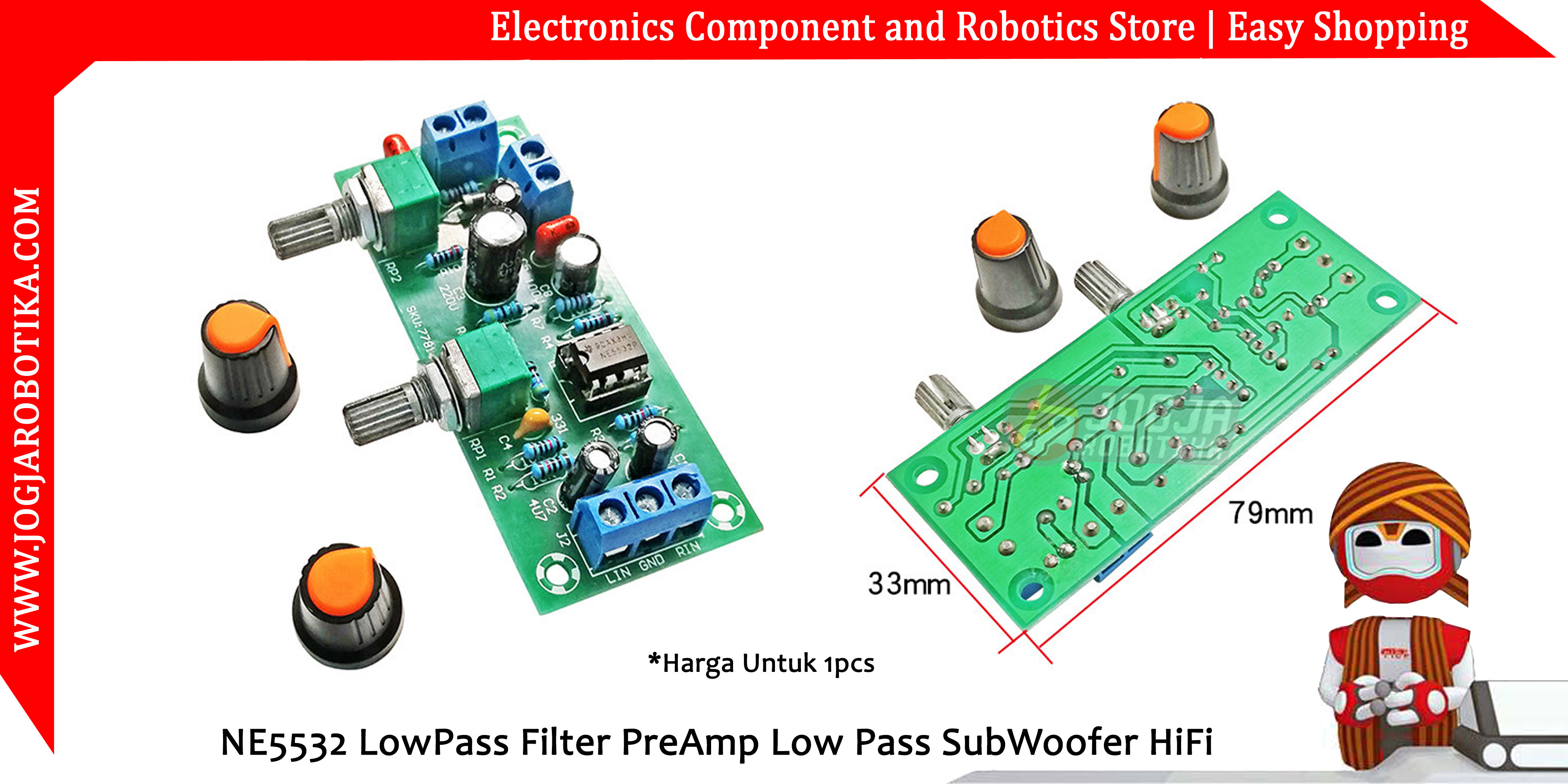 NE5532 LowPass Filter PreAmp Low Pass SubWoofer HiFi