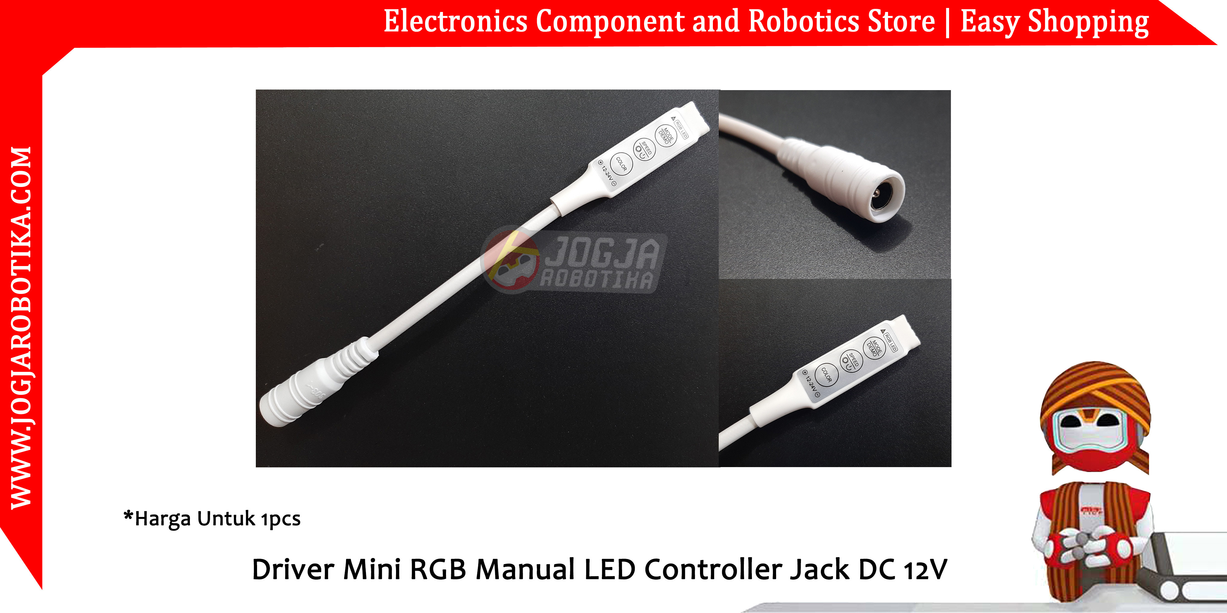 Driver Mini RGB Manual Controller LED Strip Controller Jack DC 12V