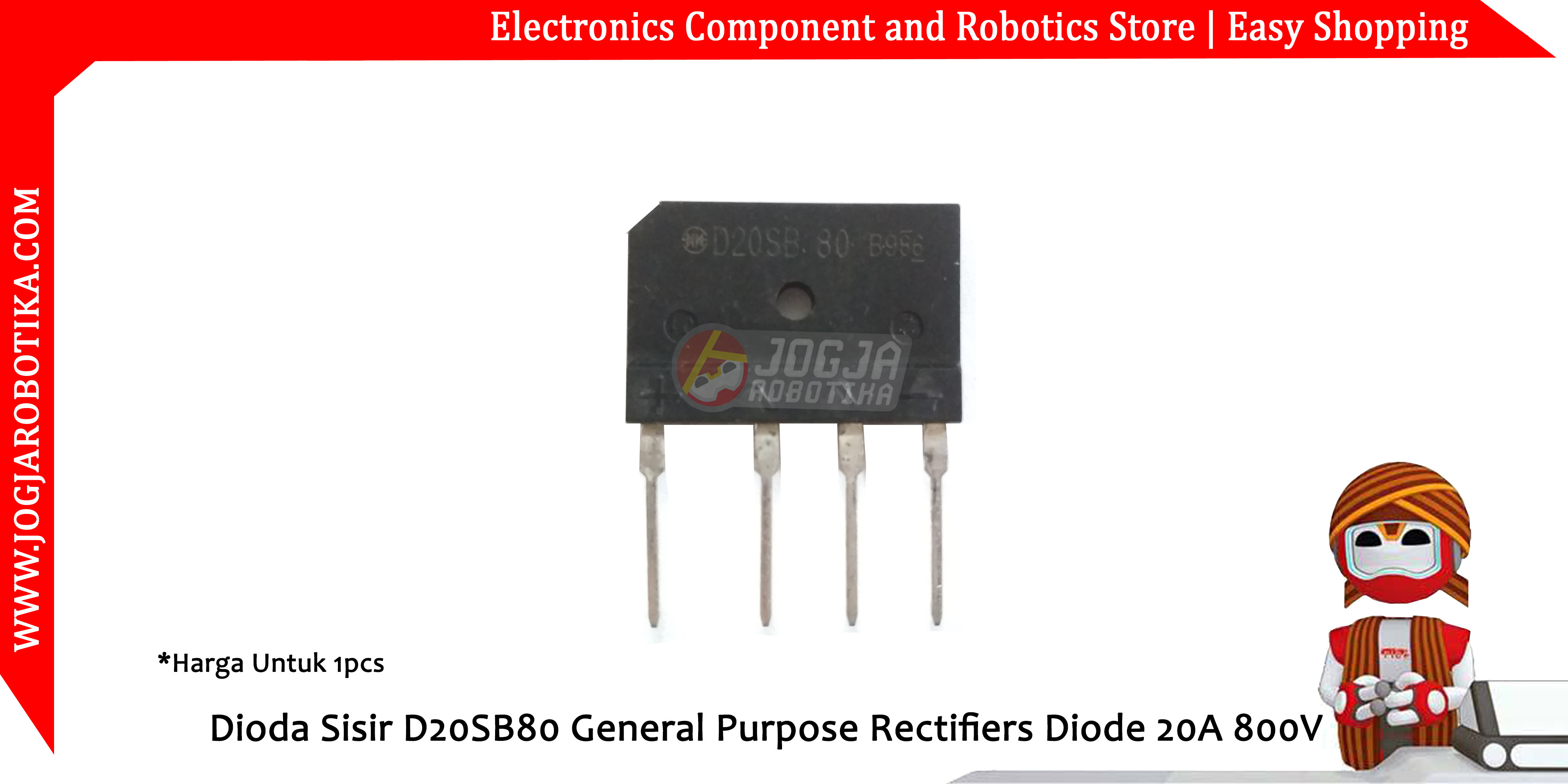 Dioda Sisir D20SB80 General Purpose Bridge Rectifiers Diode 20A 800V