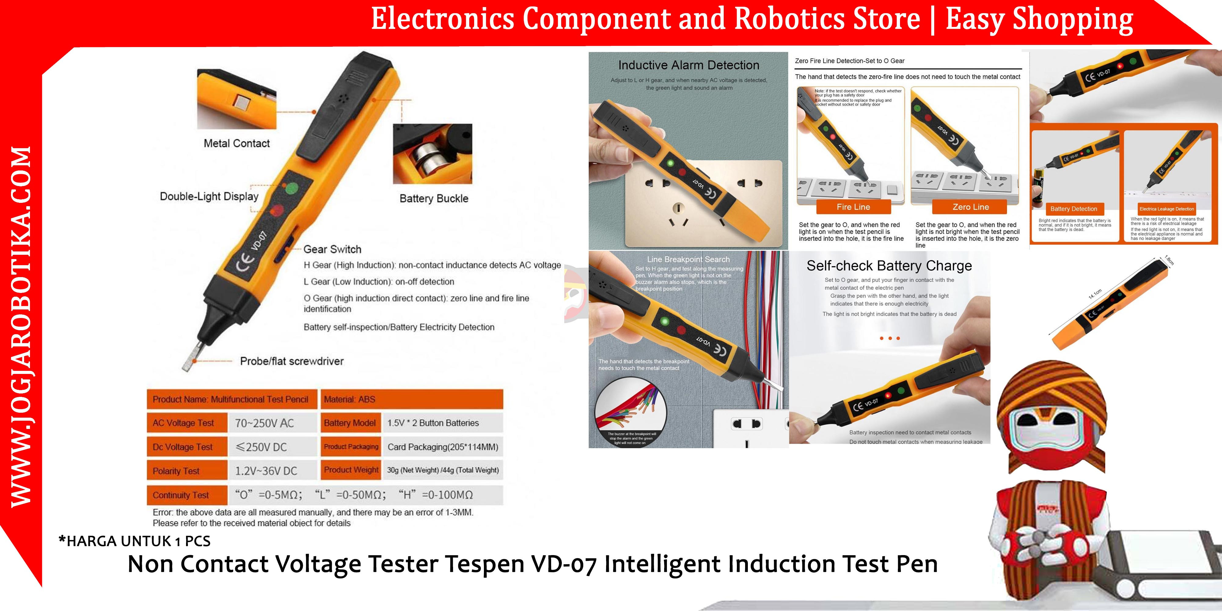 Non Contact Voltage Tester Tespen VD-07 Intelligent Induction Test Pen