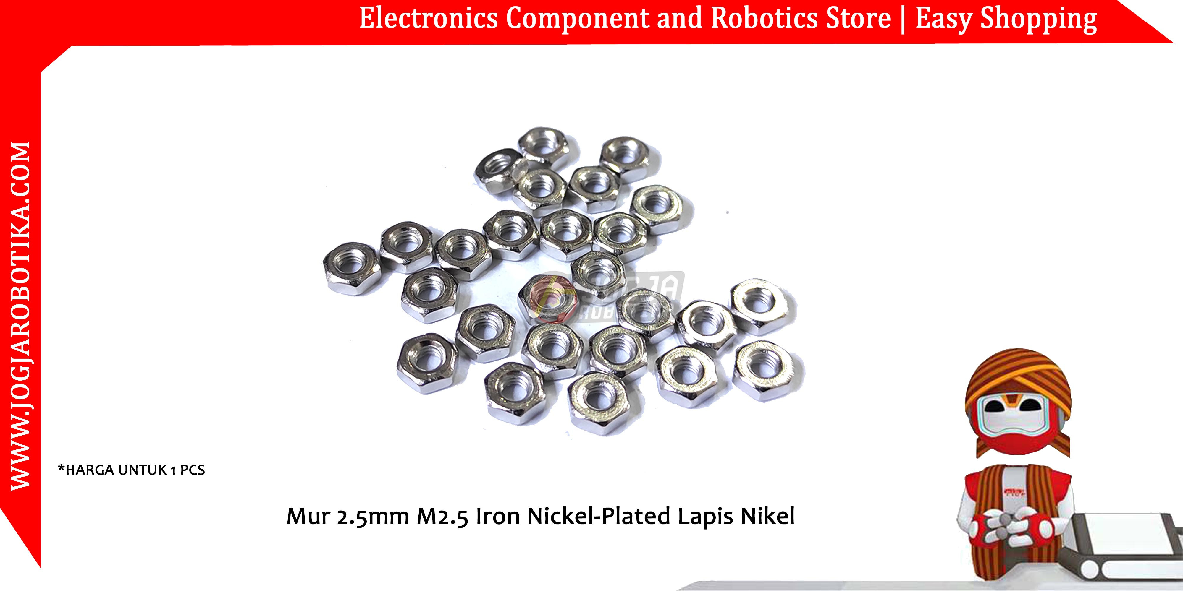 Mur 2.5mm M2.5 Iron Nickel-Plated Lapis Nikel
