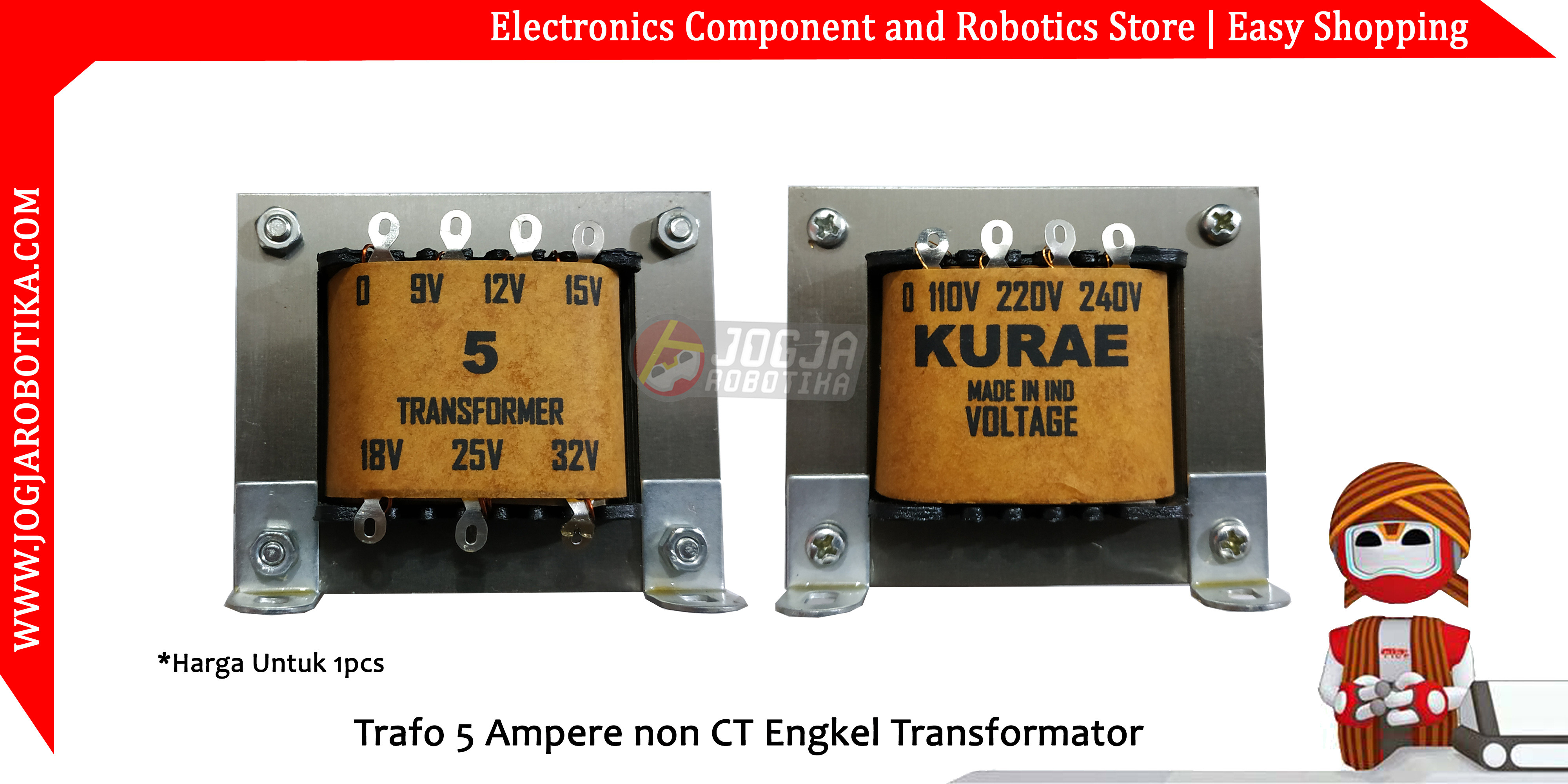 Trafo 5 Ampere non CT Engkel Transformator