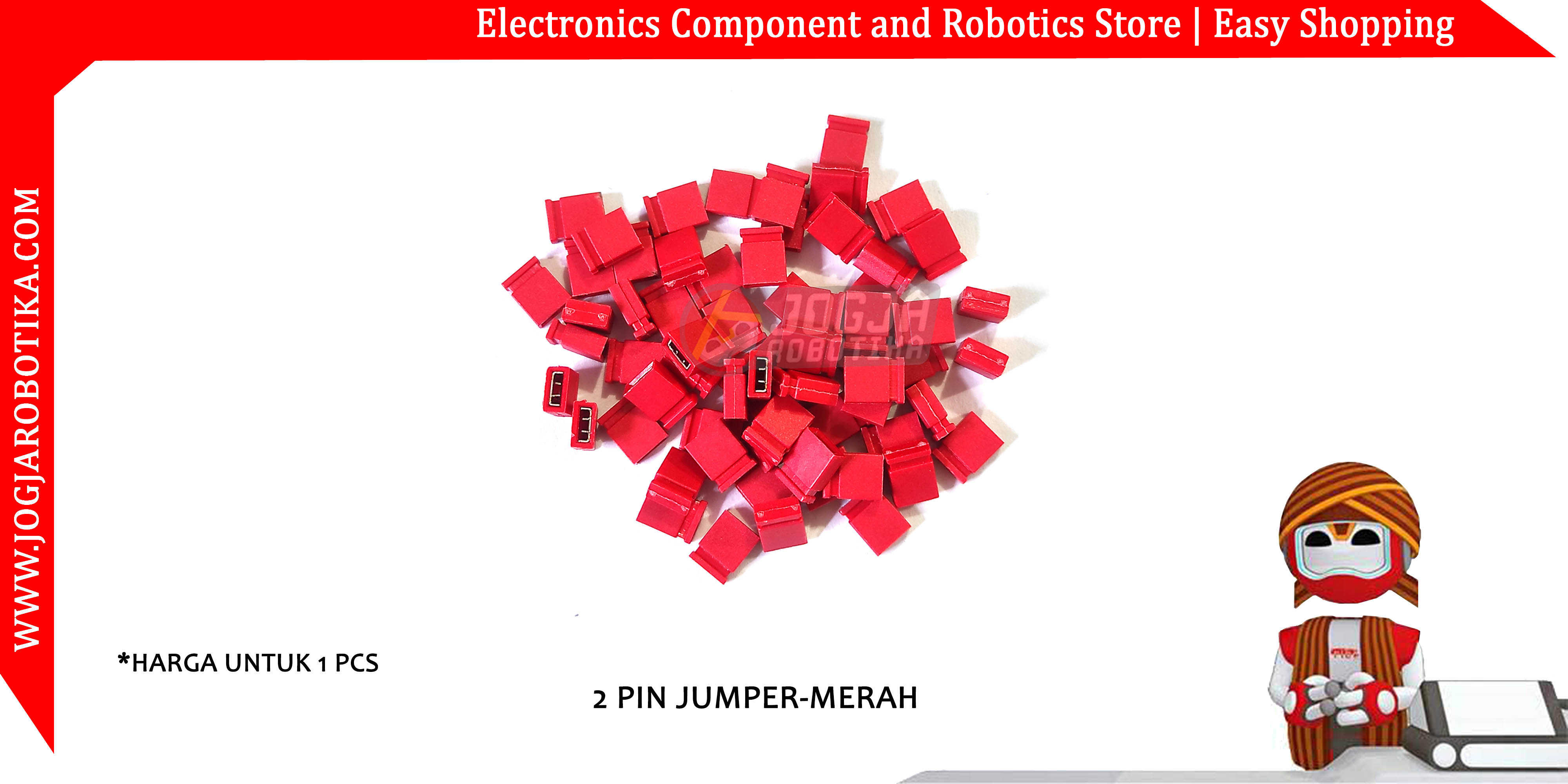 2 Pin Jumper-Merah