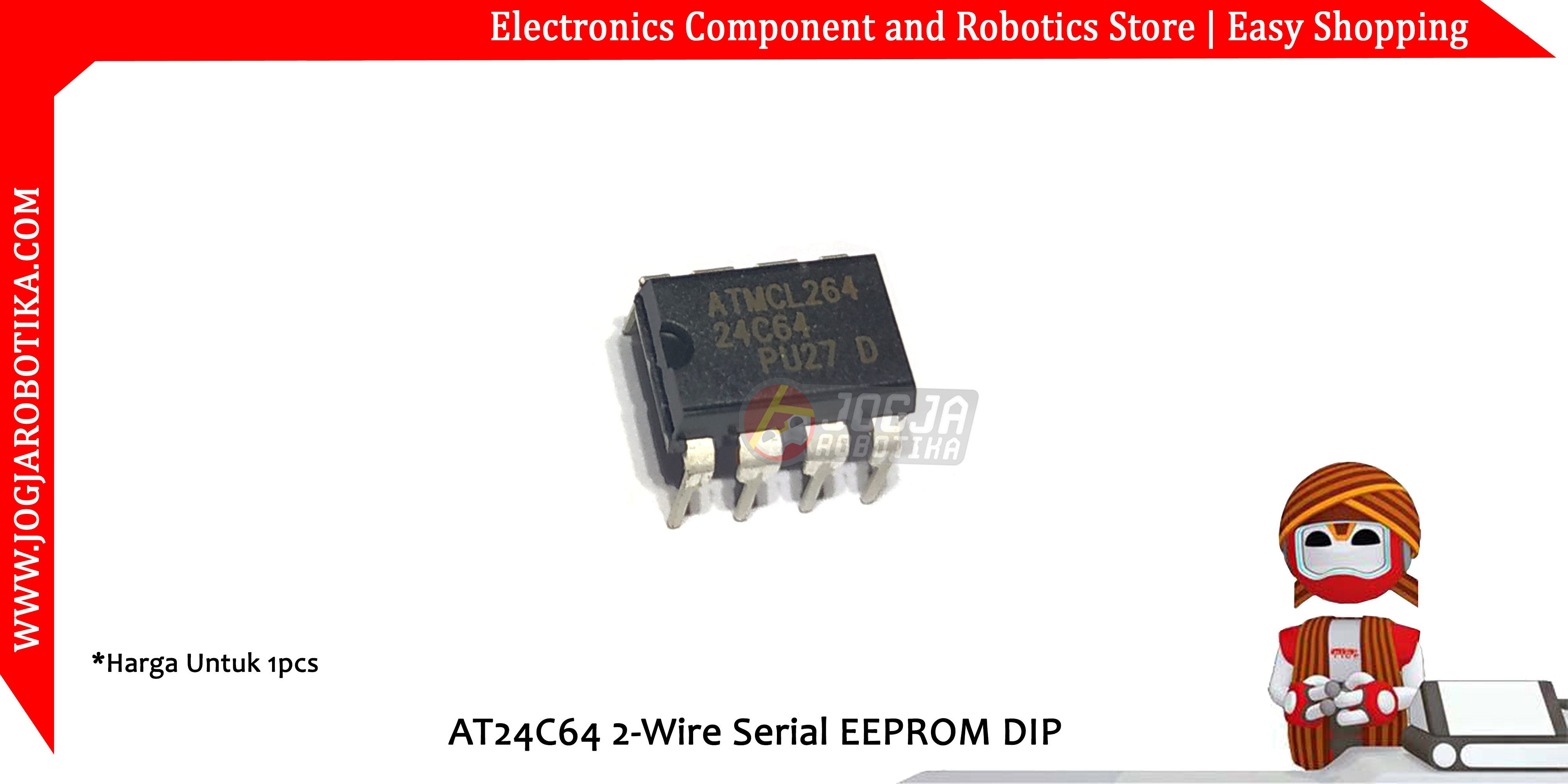 AT24C64 2-Wire Serial EEPROM DIP