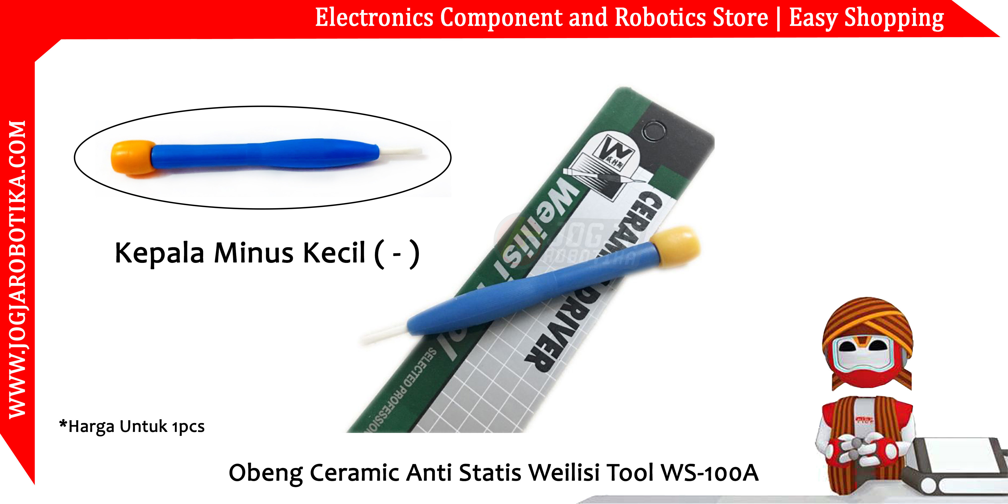 Obeng Ceramic Anti Statis Weilisi Tool WS-100A