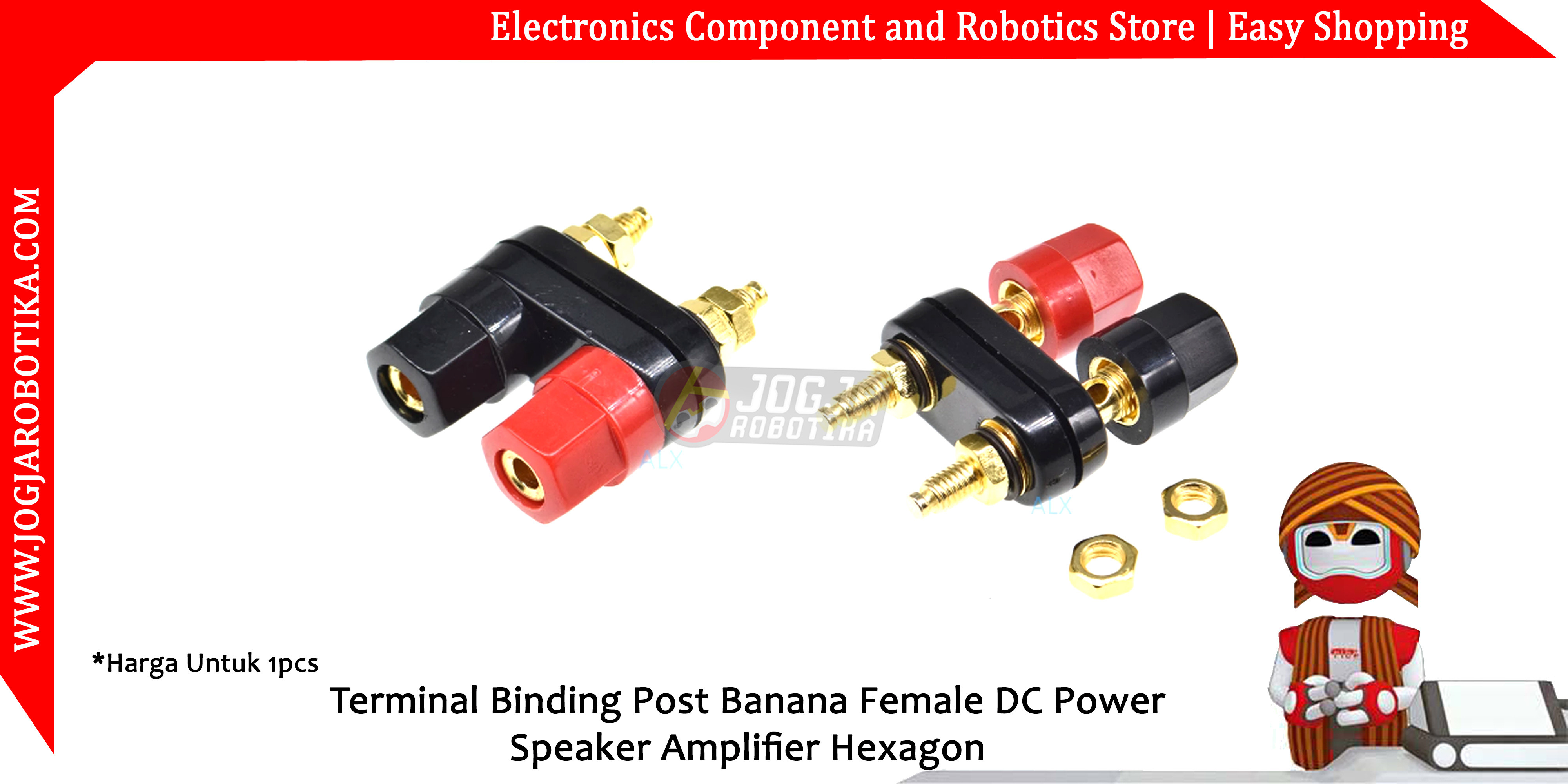 Terminal Binding Post Banana Female DC Power Speaker Amplifier Hexagon